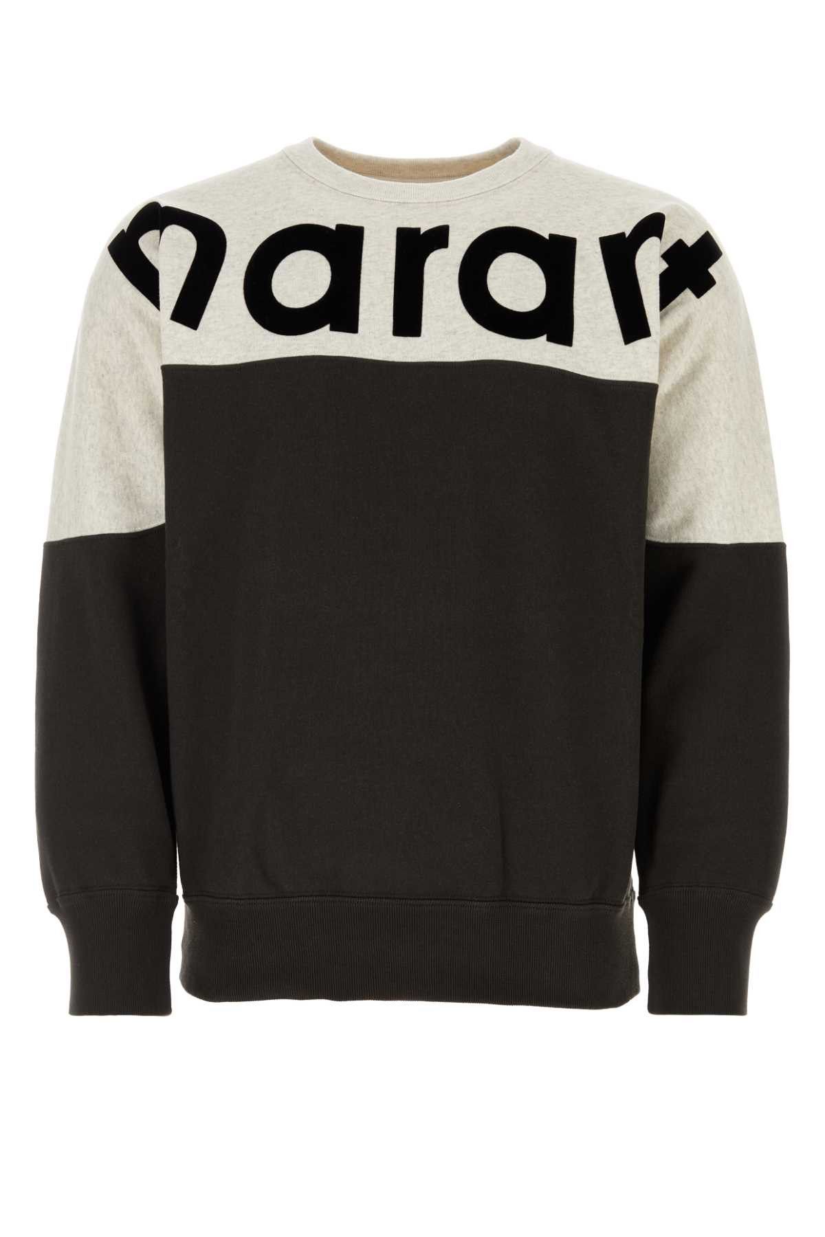 image of Isabel Marant Slate Cotton Blend Oversize Howley Sweatshirt in Black, Men's (Size Large)