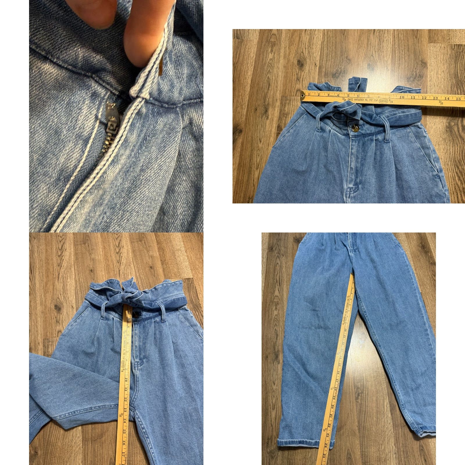 Vintage Who What Wear Jeans Women's Size 4, Blue, Denim, Tapered, Belted, High Rise, Regular Size 27" / US 4 / IT 40 - 8 Thumbnail