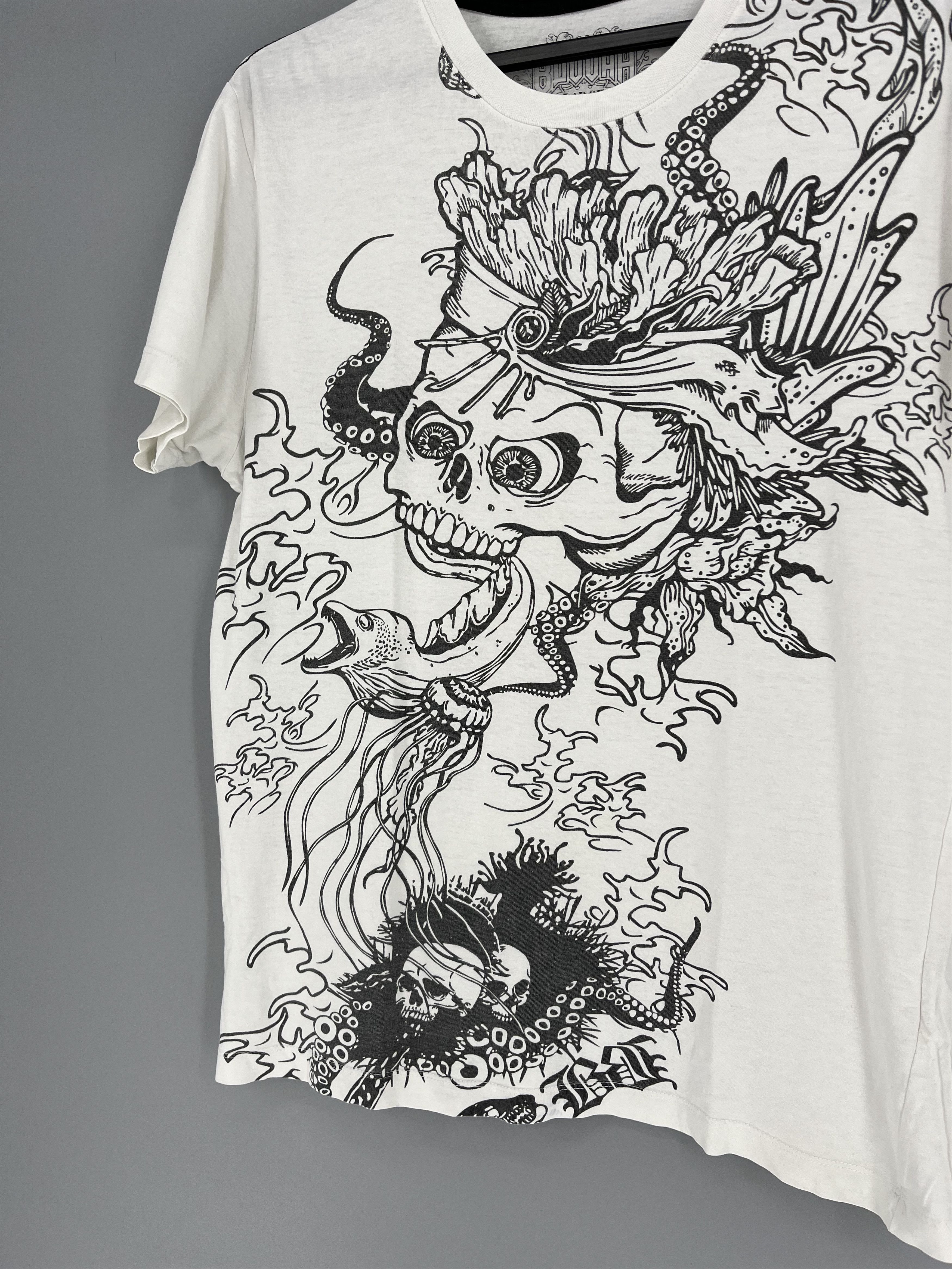Vintage Vintage Big Buddha Skull Affliction Style Cyber-Y2K Tee Size US L / EU 52-54 / 3 - 6 Thumbnail