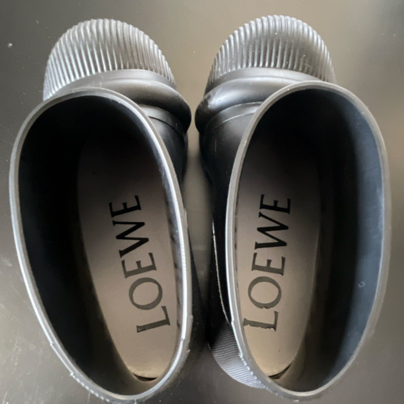 Loewe Loewe Black Rubber Ankle Rain Boots Size US 9 / EU 42 - 4 Thumbnail