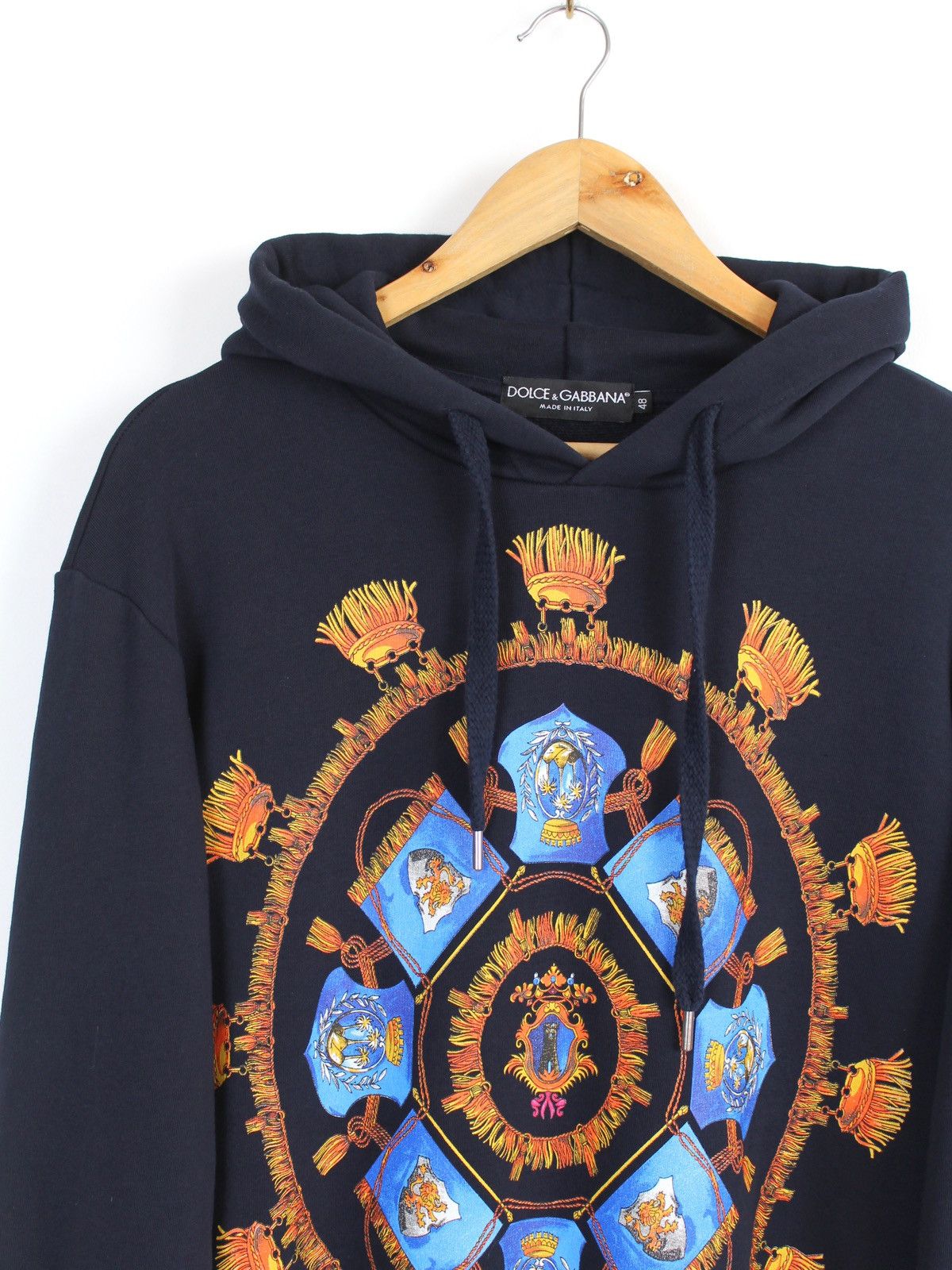 Dolce & Gabbana Dolce & Gabbana Baroque Medallion Print Luxury Hoodie Size US M / EU 48-50 / 2 - 2 Thumbnail