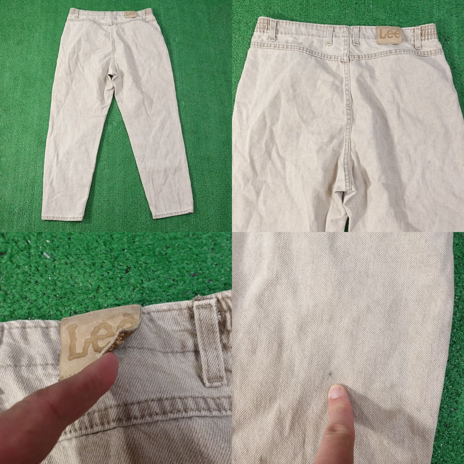 Lee VINTAGE LEE BEIGE DENIM JEANS WOMENS SIZE 16 REGULAR (34X28) 80s 90s TAPERED Size 38" / US 16 / IT 52 - 8 Thumbnail