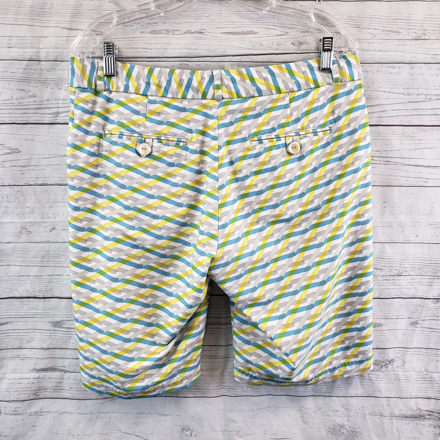 Peter Millar Peter Millar Bermuda Shorts Sz 8 Blue Gray Mid Rise Womens Shorts Gray Bermuda Size 30" / US 8 / IT 44 - 2 Thumbnail