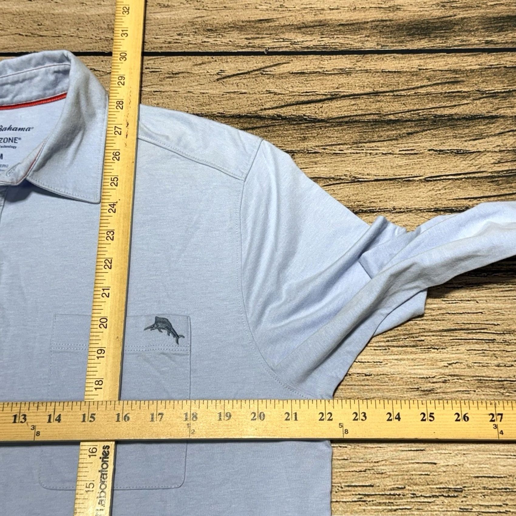 Tommy Bahama VINTAGE Tommy Bahama Polo Shirt Mens M Blue Island Zone Long Sleeve Pocket Sailfish Size US M / EU 48-50 / 2 - 5 Thumbnail