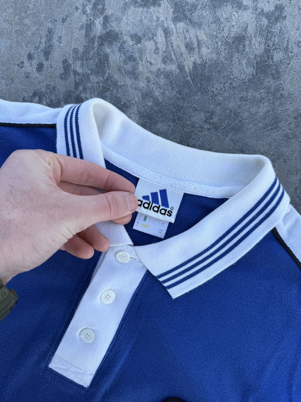 Adidas Vintage 90s Adidas Schalke 04 Soccer Blokecore Polos Jersey Size US L / EU 52-54 / 3 - 4 Thumbnail