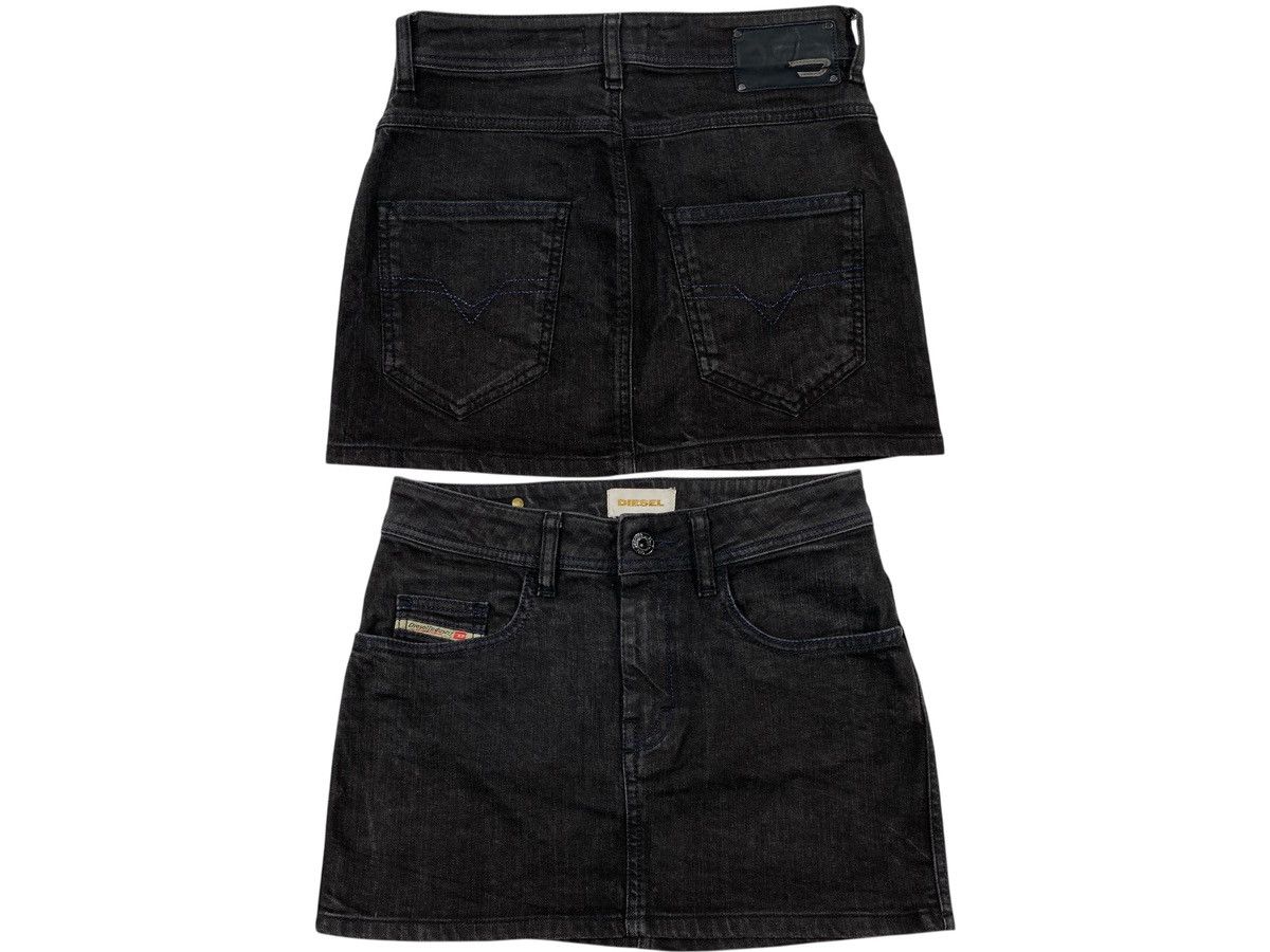 Diesel Diesel Stonewashed Black Avant Garde Stretch Mini Skirt Size 28" / US 6 / IT 42 - 1 Thumbnail