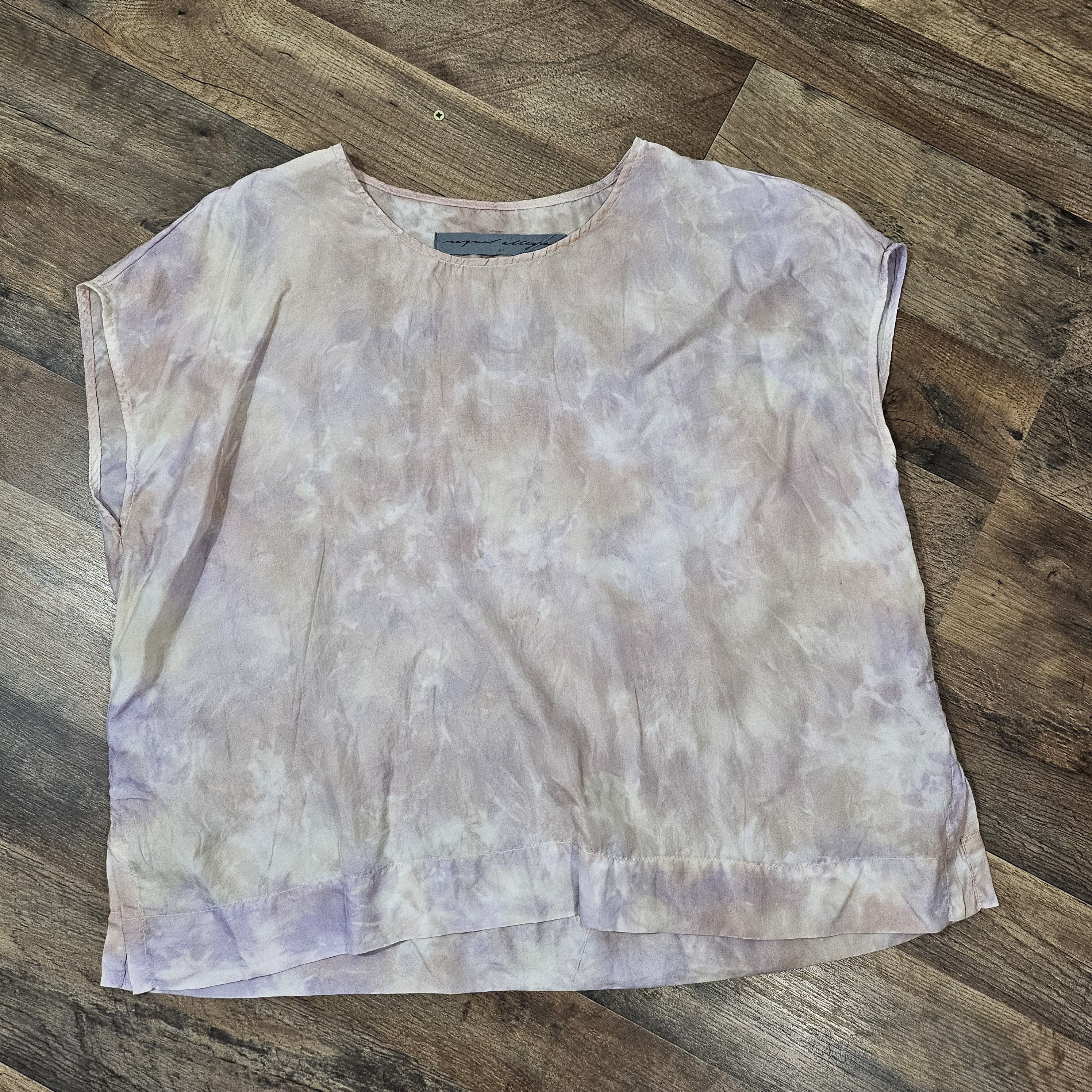 Other Raquel Allegra Women's Silk Tie Dye Pink Sleeveless Blouse Size S / US 4 / IT 40 - 3 Thumbnail