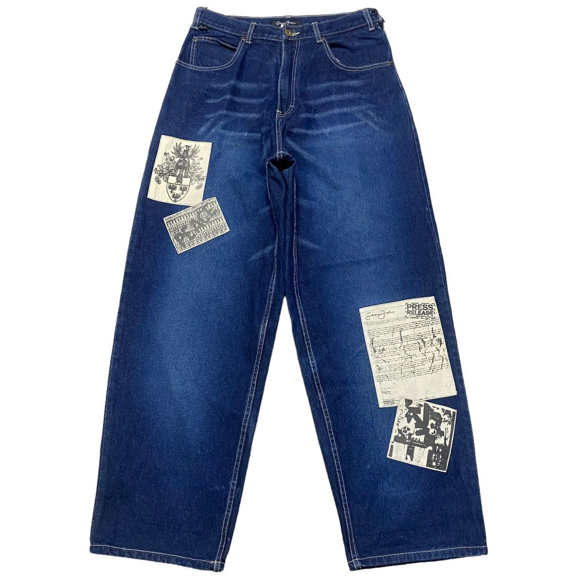 Sean John Vintage Y2K Sean John Denim Baggy Jeans Patchwork Size US 32 / EU 48 - 1 Thumbnail