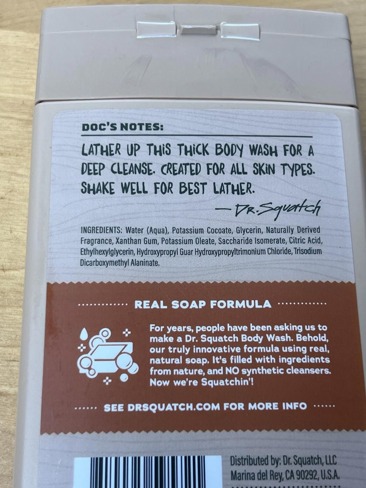 Other Dr. Squatch Men's Body Wash Wood Barrel Bourbon 14 oz Soap Size ONE SIZE - 12 Thumbnail