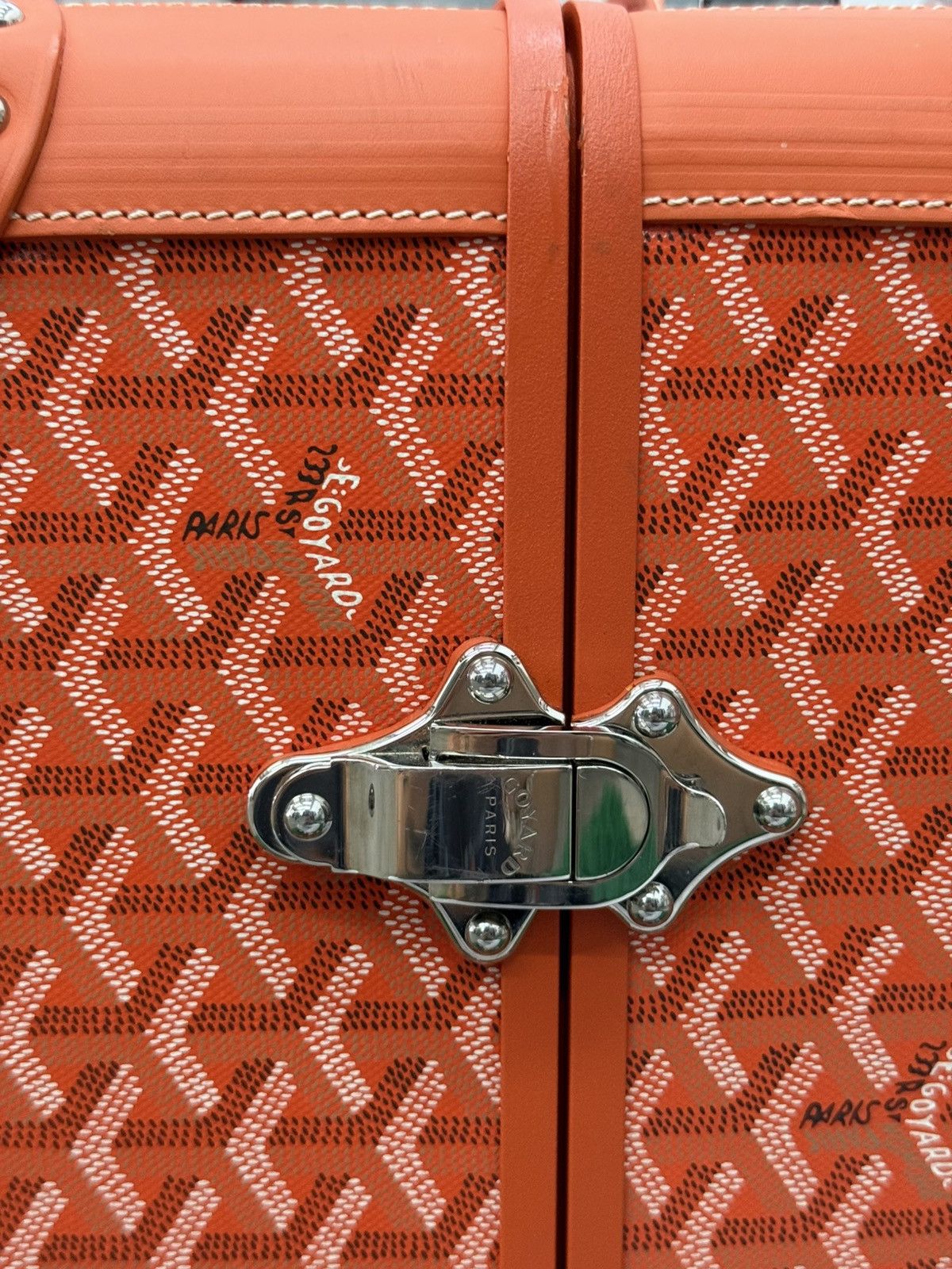 Goyard Goyard Bourget PM Carry On Suitecase Orange Canvas Trolley Size ONE SIZE - 23 Thumbnail