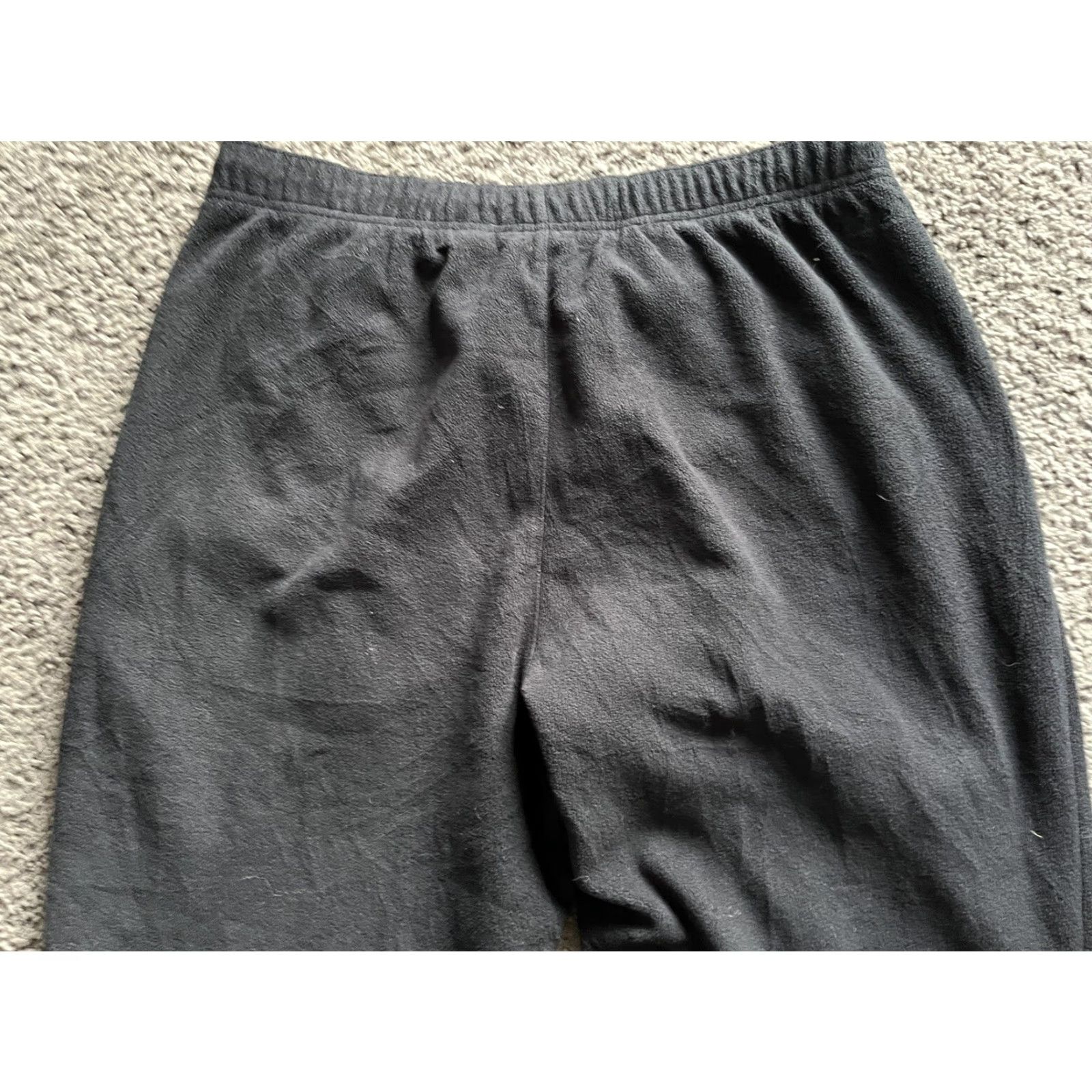 Vintage Cabela's Sweatpants Mens Large Warmup Elastic Waist Casual Track Drawstring Pants Black Cotton Blend Fleece Pockets Wind Resistant Inseam 28in Size US 33 - 4 Thumbnail