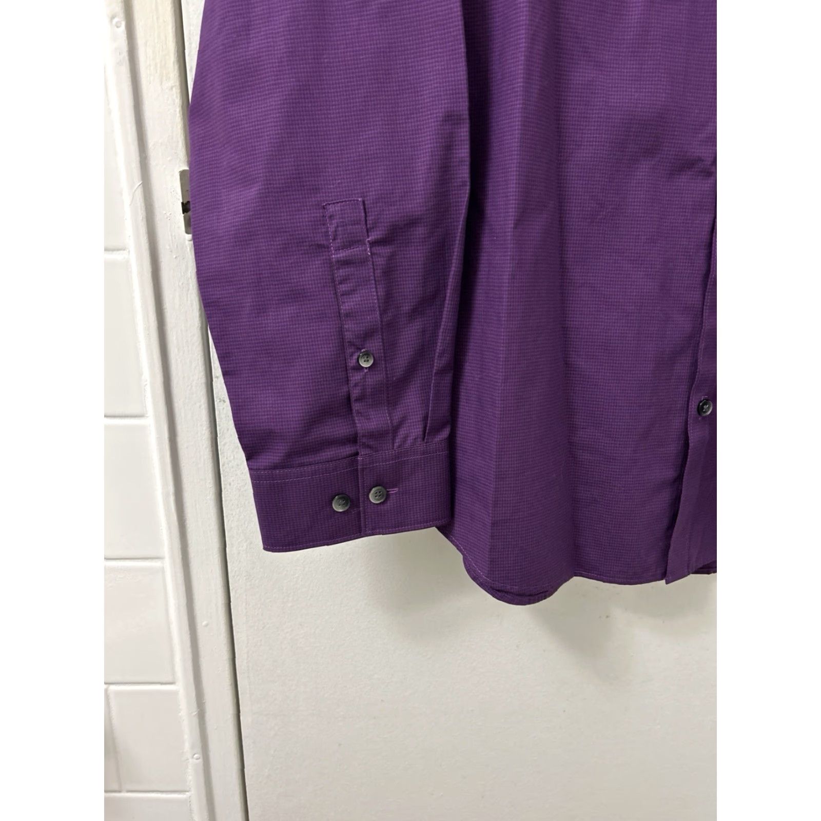 Calvin Klein Calvin Klein Shirt Mens L Purple Infinite Cool Non-Iron Button Up NWT MSRP 60 Dress Shirt Size US L / EU 52-54 / 3 - 7 Thumbnail