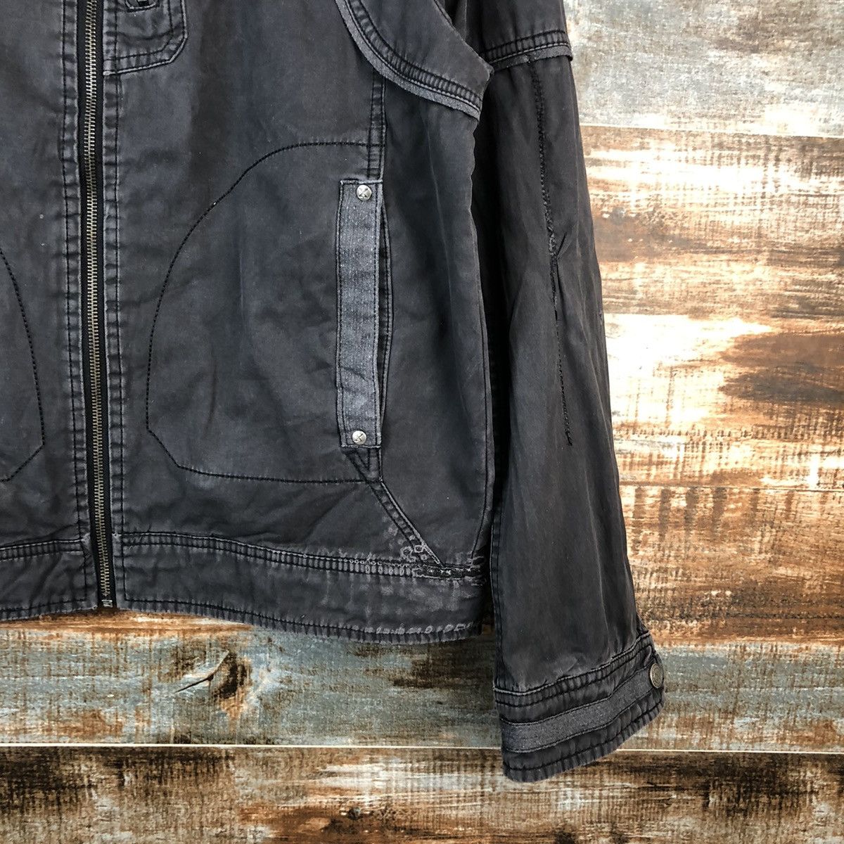 Vintage DLL X Black seditionaries punk bikers Jacket #A2555 Size US M / EU 48-50 / 2 - 8 Thumbnail