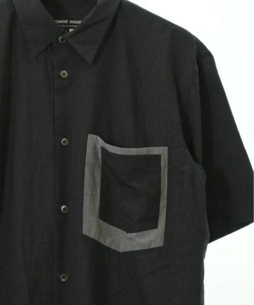 Comme des Garcons Homme Deux Shirt Wool Short Sleeve Chest Pocket Charcoal Gray Size US L / EU 52-54 / 3 - 4 Thumbnail
