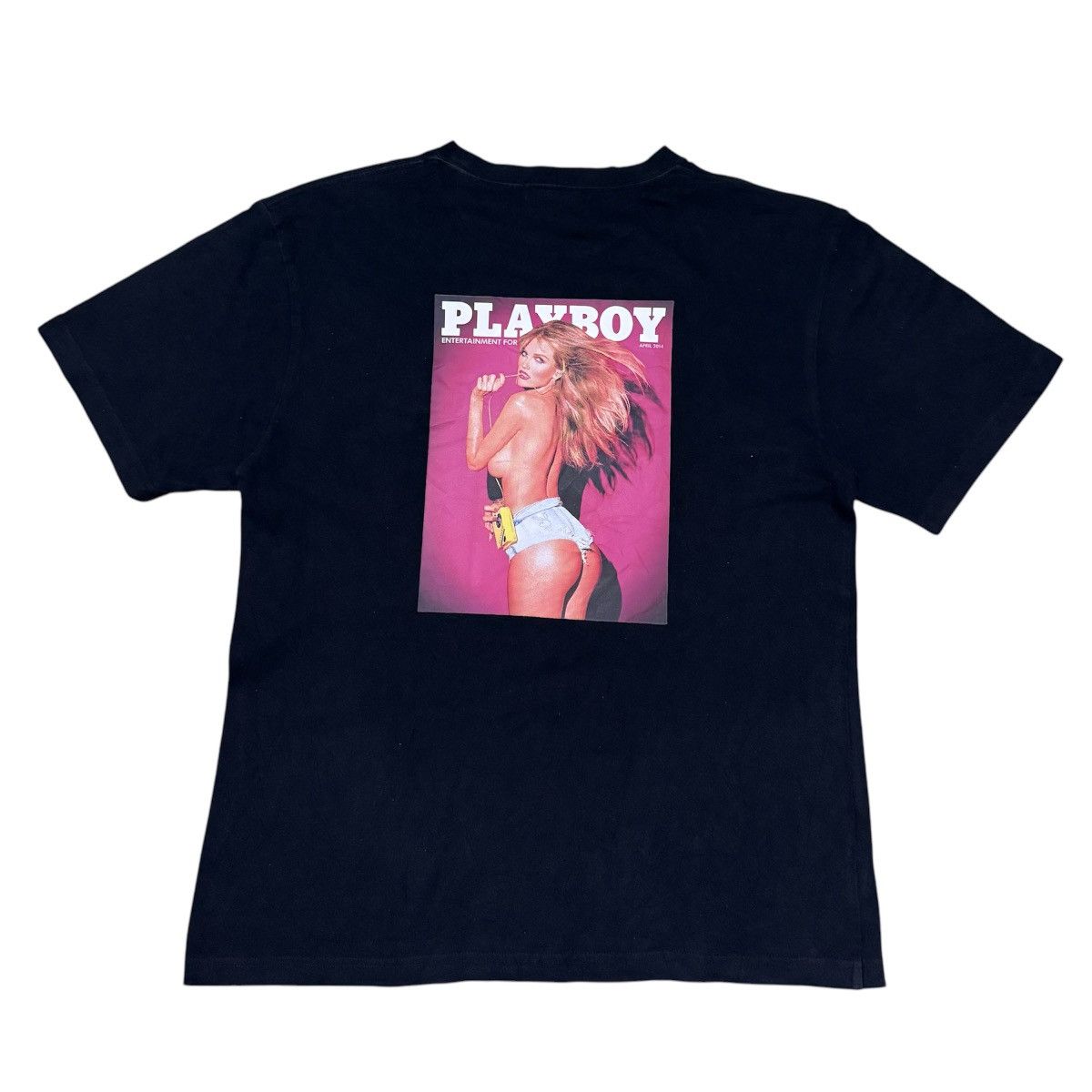 Playboy Vintage 1990s Playboy I Read the Articles Tee large black