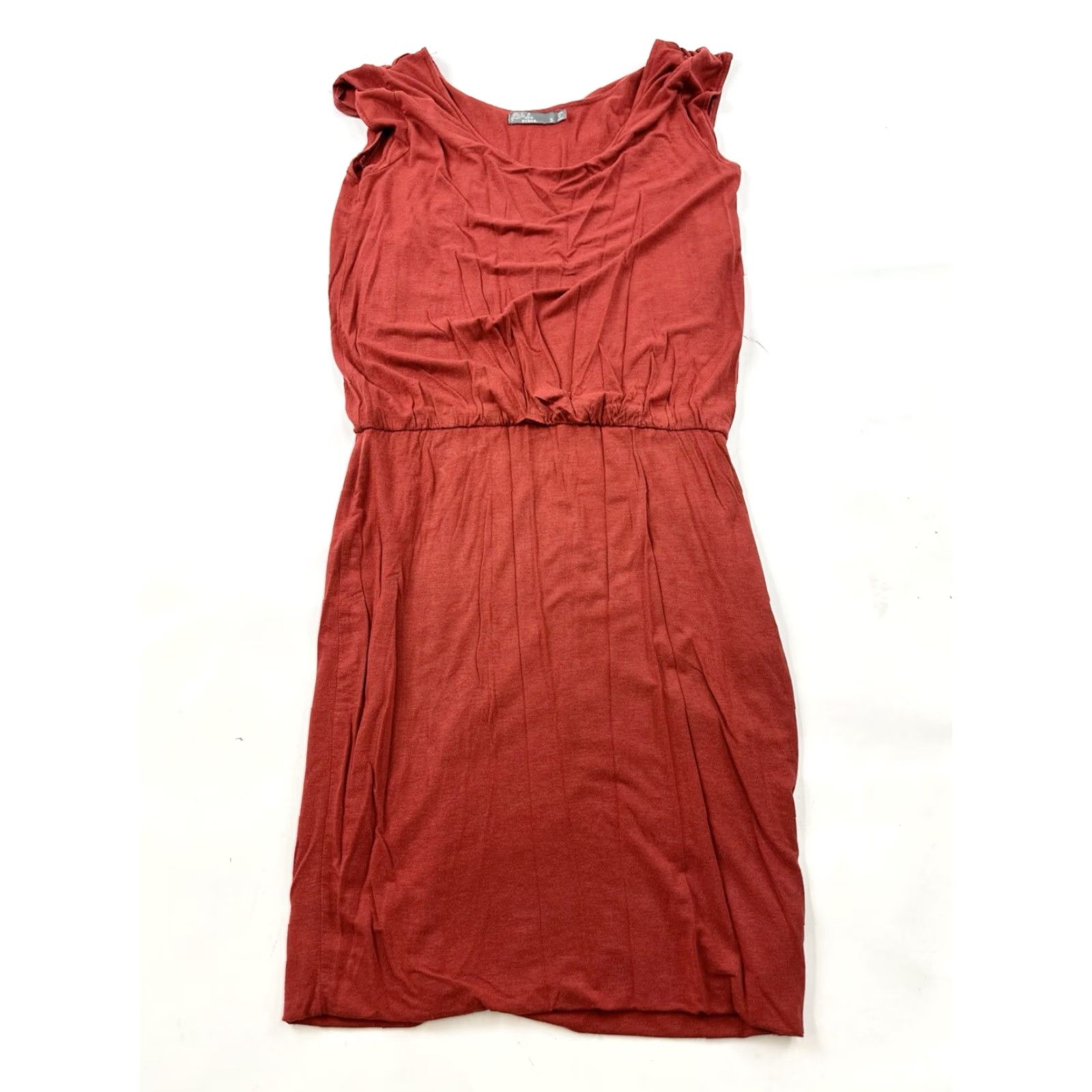 Prana Prana Dress Womens S Red Sleeveless Cowl Neck Short Solid Spandex Modal Shirt Dress Size S / US 4 / IT 40 - 2 Thumbnail