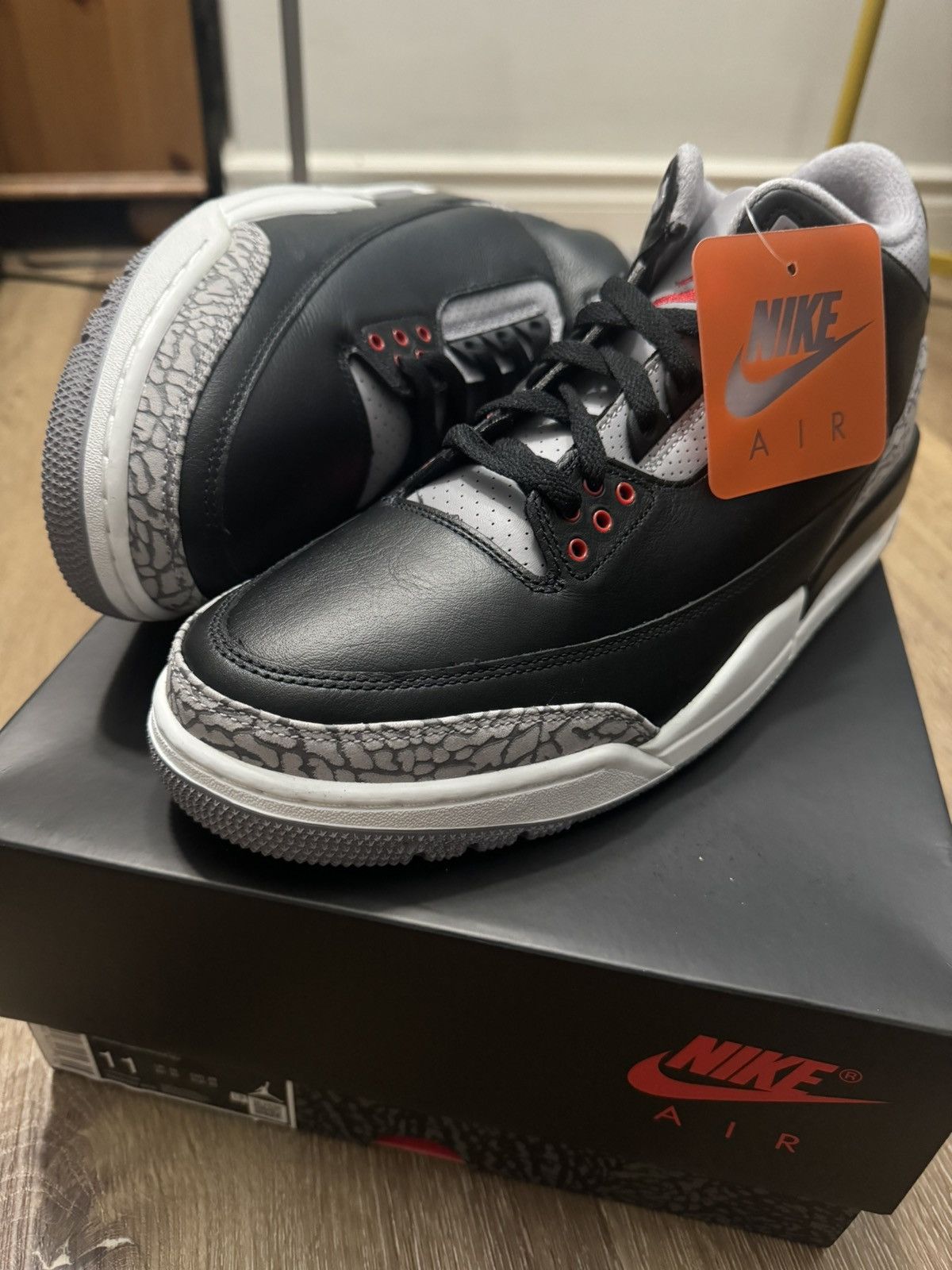 Jordan Brand Jordan 3 Black Cement Size US 11 / EU 44 - 6 Thumbnail
