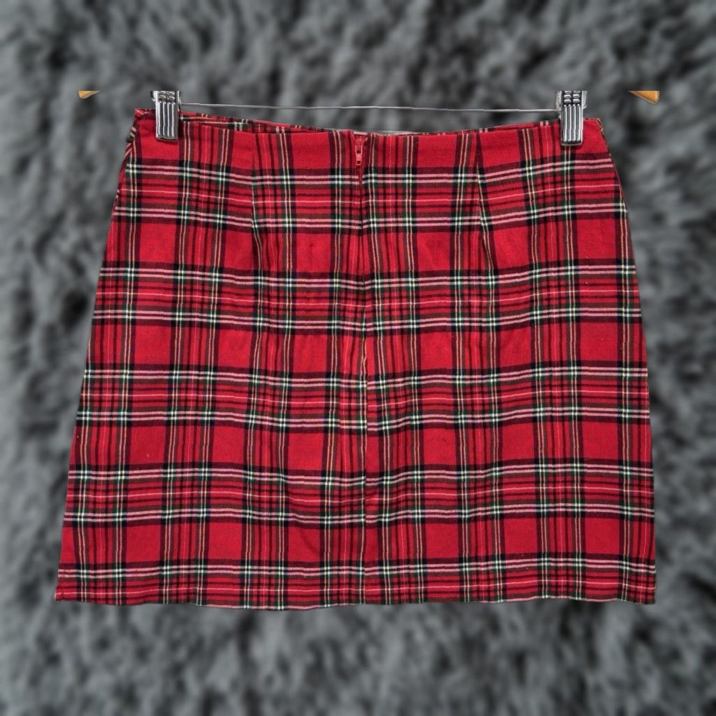 Vintage VINTAGE Charlotte Russe Plaid Mini Skirt M Red Tartan 90s Grunge Y2K School Girl Womens Size 32" / US 10 / IT 46 - 1 Thumbnail