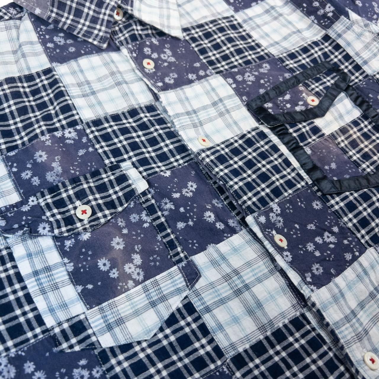 PPFM Vintage PPFM Patchwork Short Sleeve Button Up Shirt Size M Size US M / EU 48-50 / 2 - 4 Thumbnail