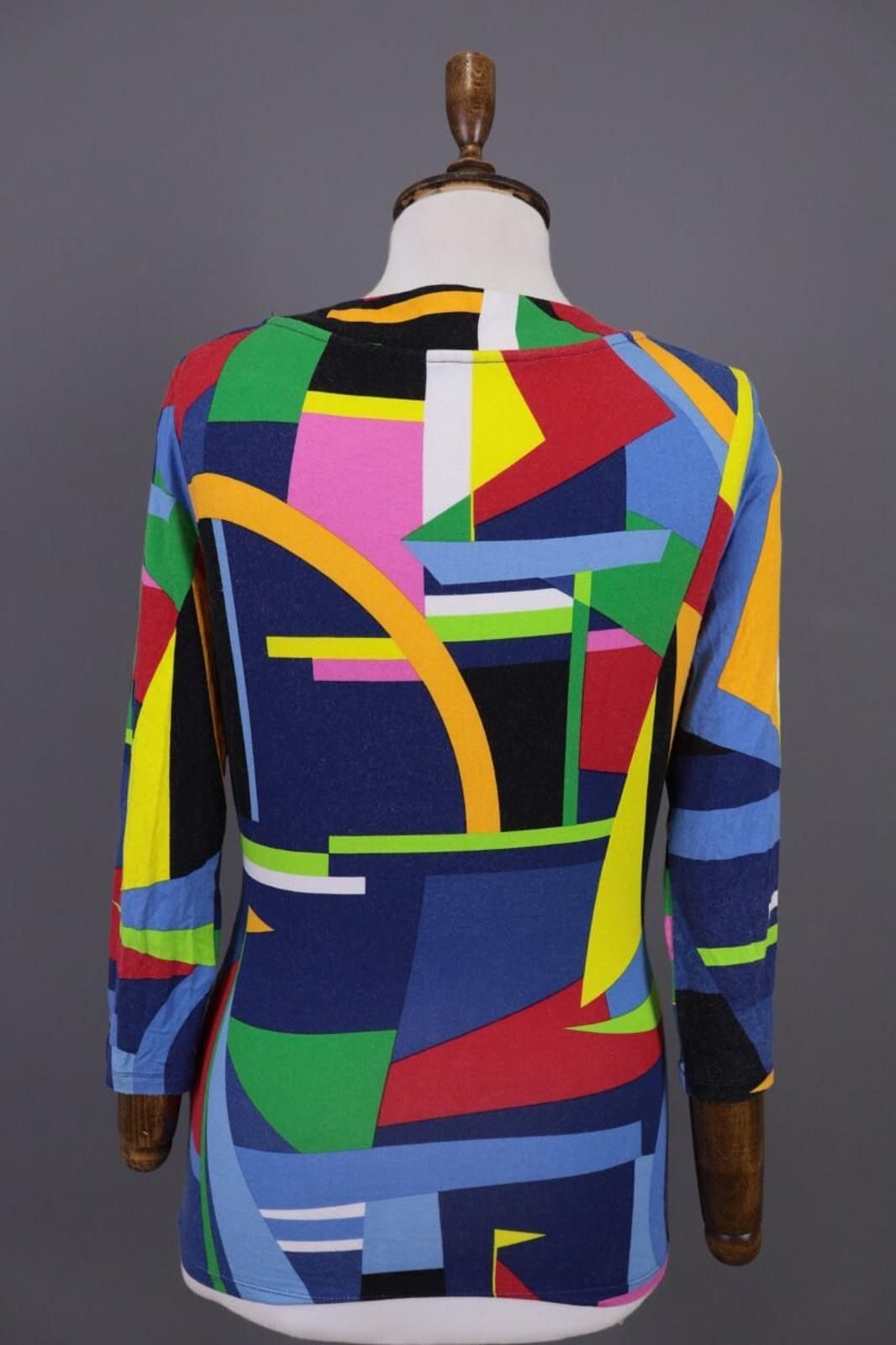 Lauren Ralph Lauren Lauren Ralph Lauren Multicolor Colorful V-Neck Shirt Size M Size M / US 6-8 / IT 42-44 - 11 Thumbnail