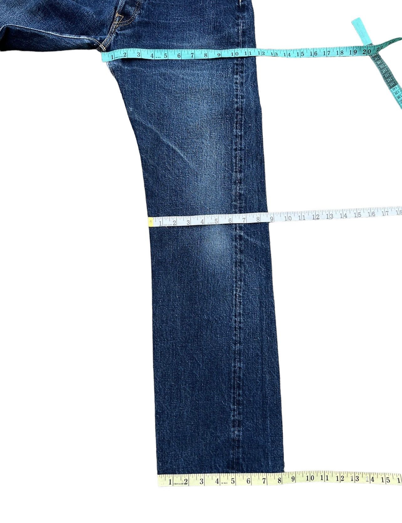Denime Vtg 90s DENIME Orizzonti Leather Patch Selvedge Denim Jeans Size US 30 / EU 46 - 4 Thumbnail