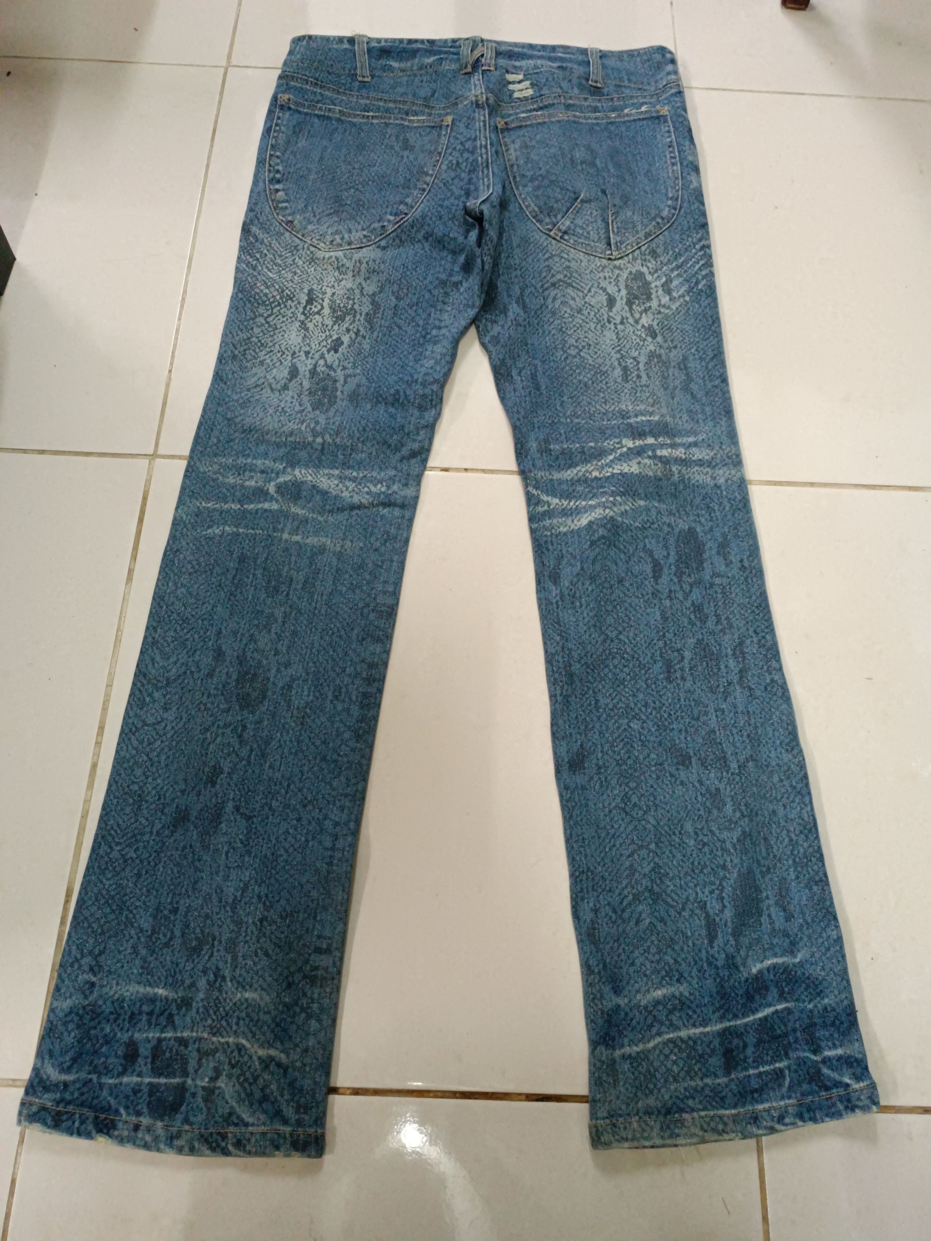 Japanese Brand × Jean RARE 🔥 Japanese Brand Snake Skin Distressed Jeans Size US 32 / EU 48 - 9 Thumbnail