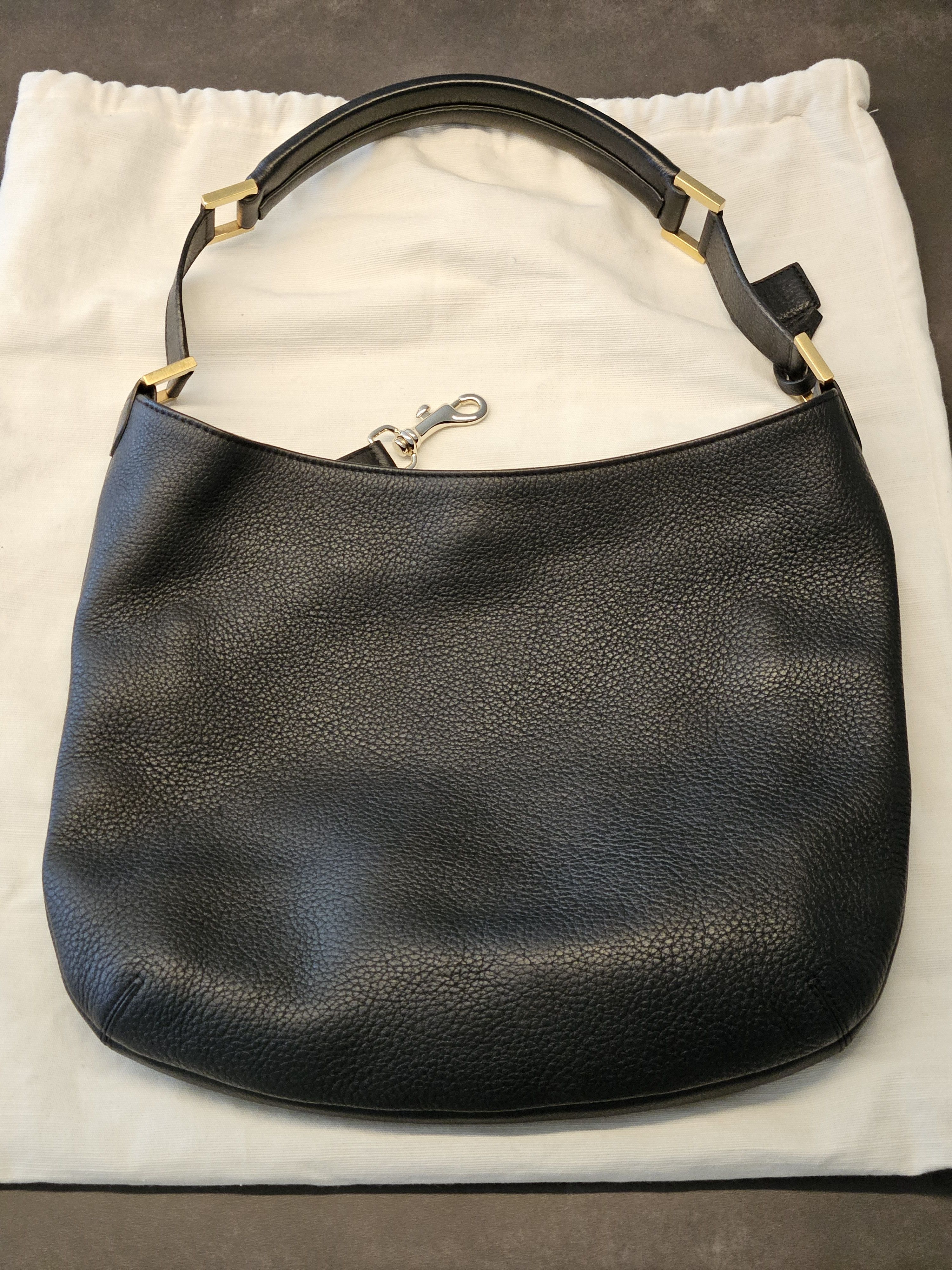 Delvaux DELVAUX Louise PM Black Grained Leather Shoulder Bag Size ONE SIZE - 2 Thumbnail