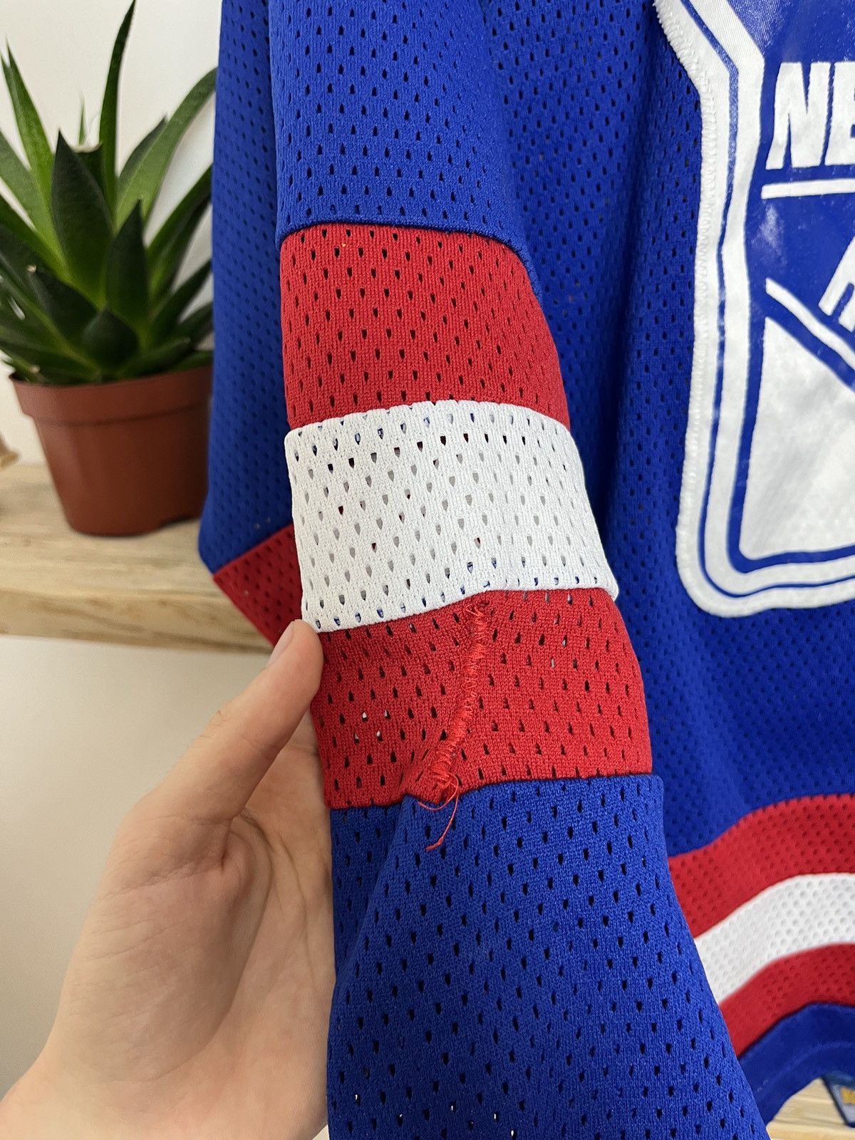 NHL × Vintage Vintage 90s New York Rangers Jersey Stitched Vesey NHL Size US L / EU 52-54 / 3 - 4 Thumbnail