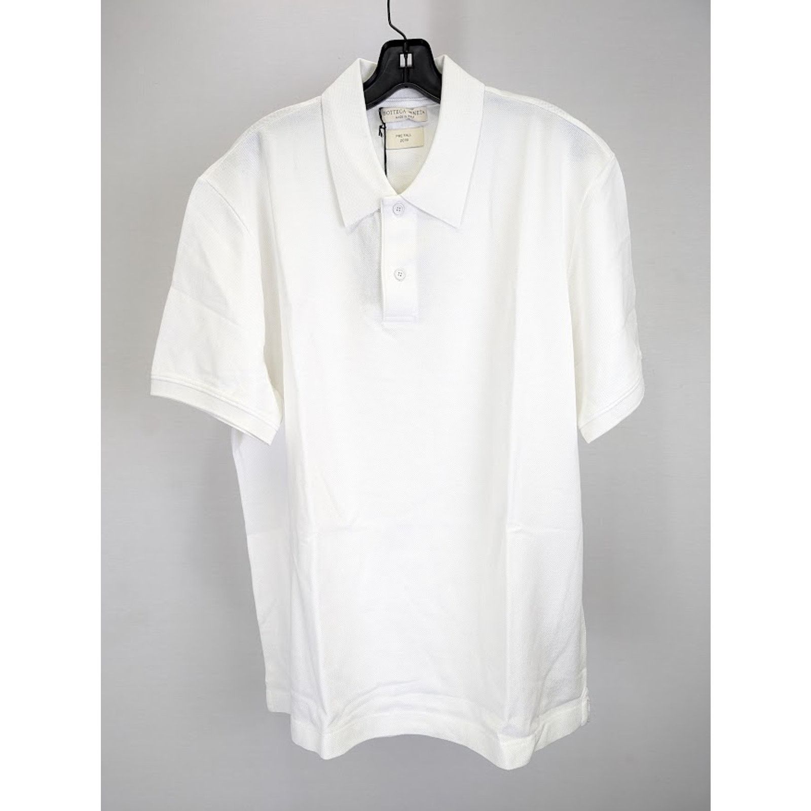 Bottega Veneta o1rshd1 New Piquet Jersey Polo T-Shirt in Optic White Size US S / EU 44-46 / 1 - 2 Thumbnail