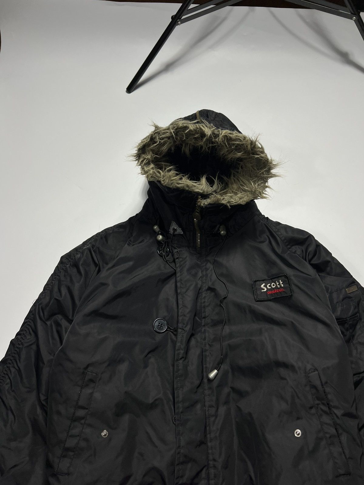 Schott Fur Hood Attached Scott N-2B Cropped Fligh Bomber Jacket Size US S / EU 44-46 / 1 - 7 Thumbnail