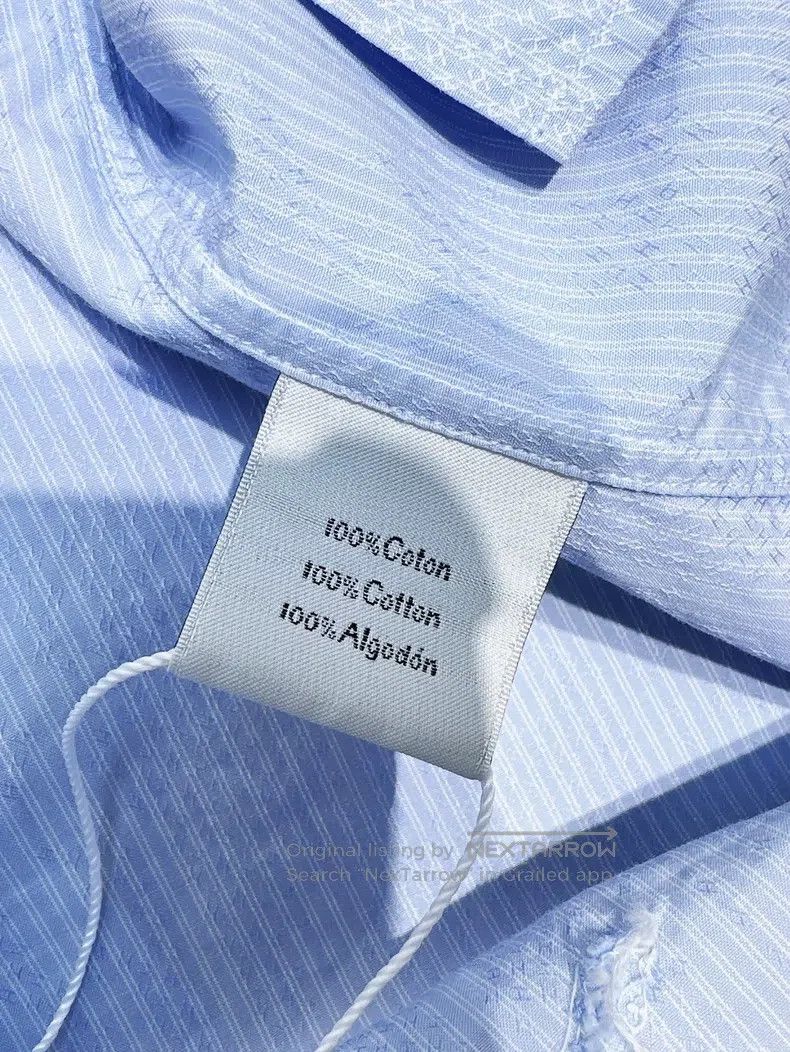 Hermes Hermes Blue Striped Long Sleeve Shirt Size M / US 6-8 / IT 42-44 - 4 Thumbnail