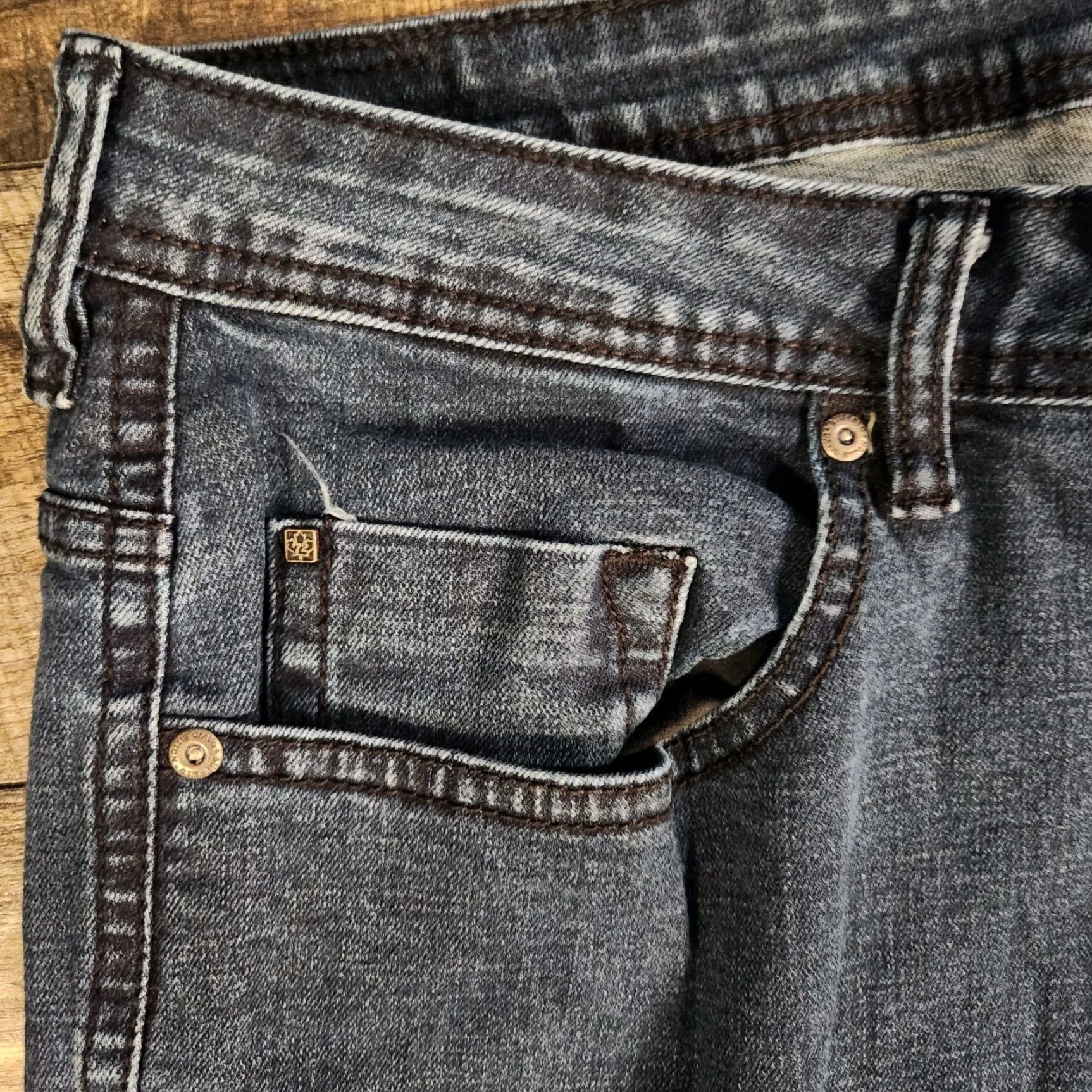 Buffalo David Bitton Buffalo David Bitton Jeans Jason X Straight Stretch Denim Blue Mens 38x32 Dark Jeans Regular Stretch Mens Size US 38 / EU 54 - 5 Thumbnail