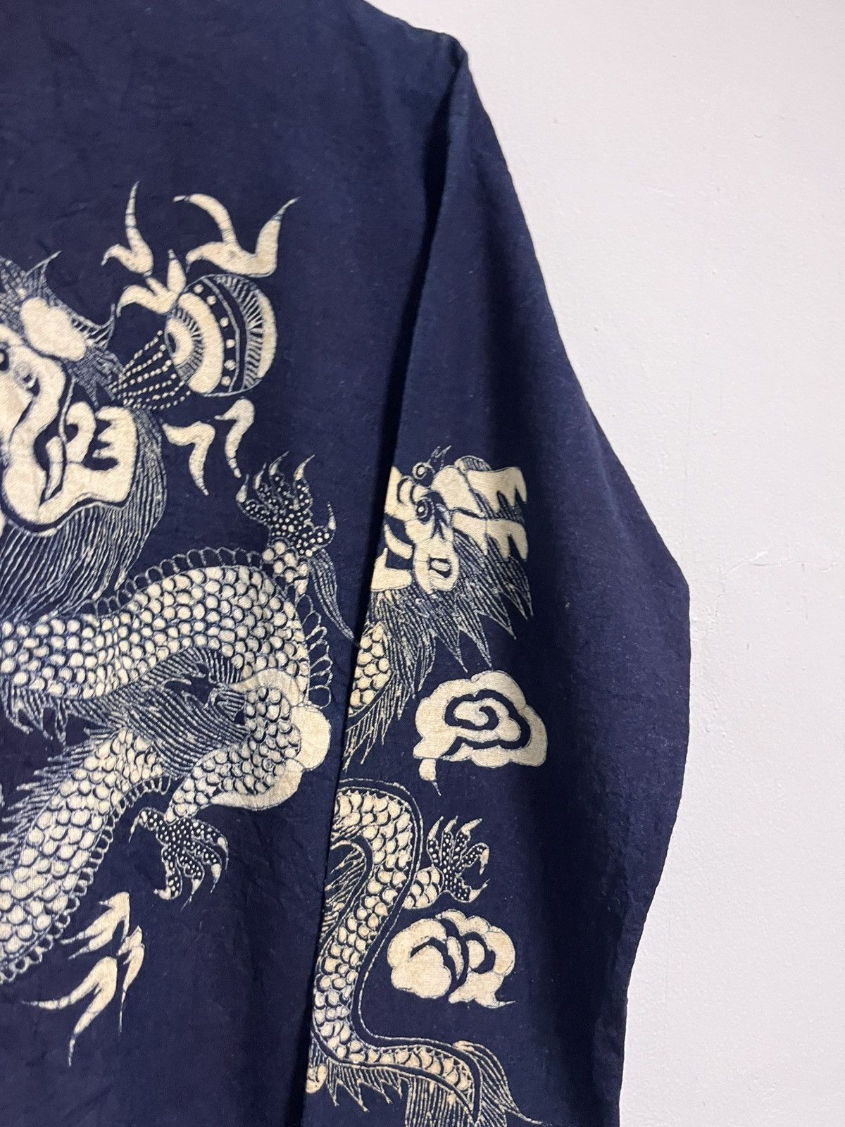 Comme des Garcons vintage 90s dragon indigo kapital-inspired kimono Size US L / EU 52-54 / 3 - 11 Thumbnail