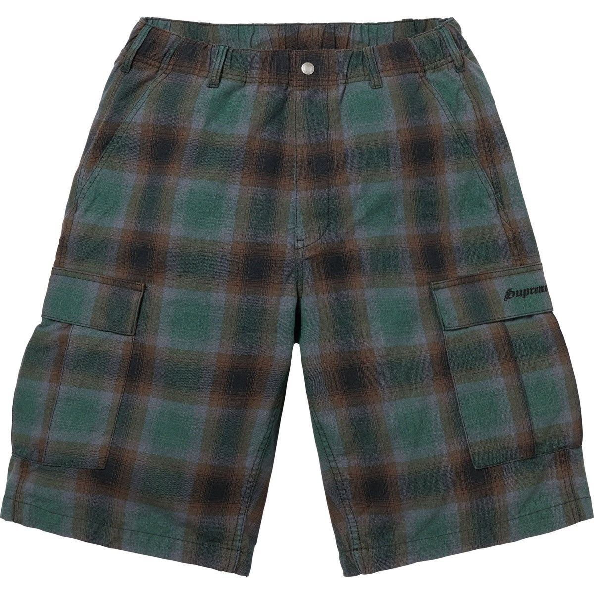 Supreme Supreme Shadow Plaid Cargo Short SS25 Green Shorts Size US 34 / EU 50 - 1 Thumbnail