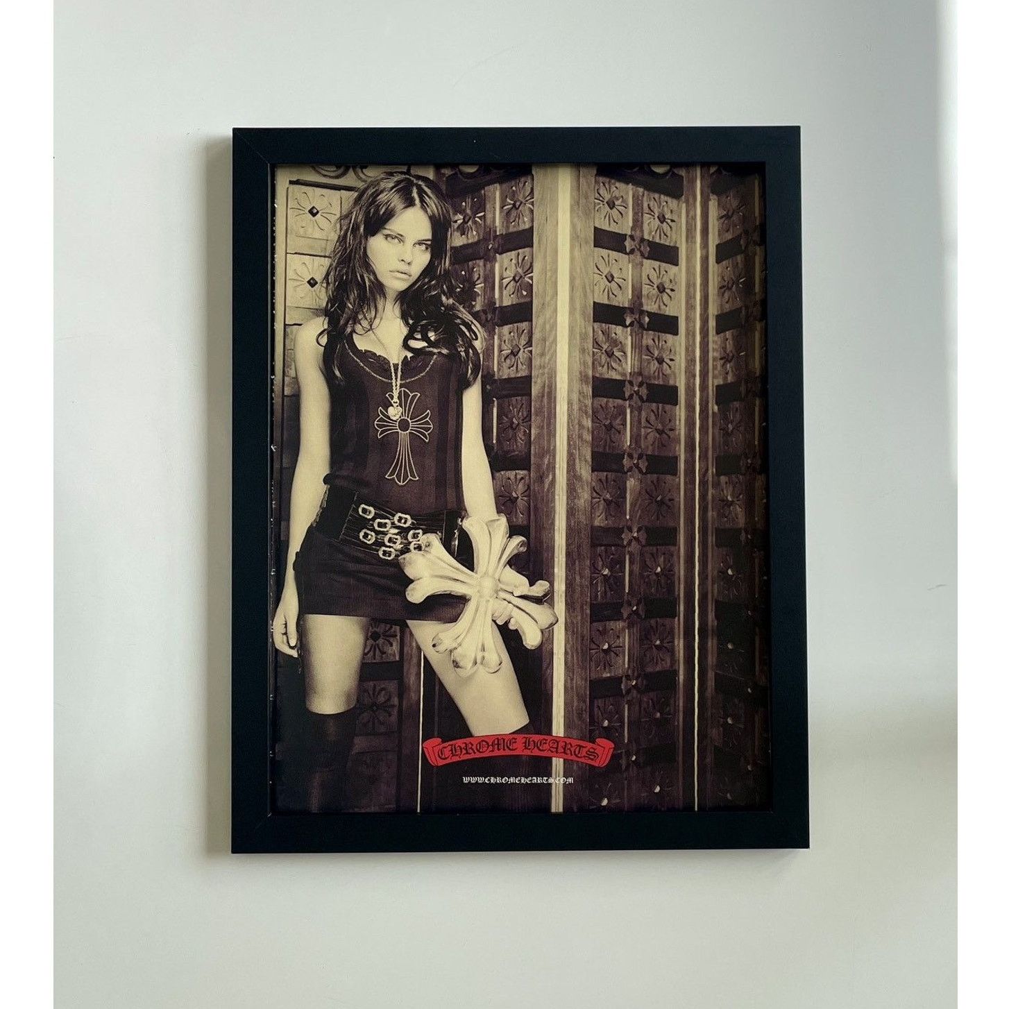 Chrome Hearts Hot girl photo Poster framed 9x11