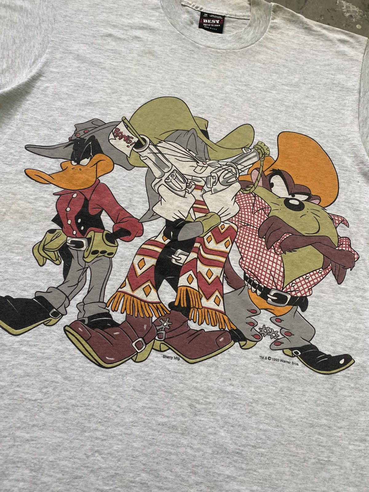 Cartoon Network Vintage 1993 Looney Tunes Cowboy By Warner Bros T Shirt Size US M / EU 48-50 / 2 - 4 Thumbnail