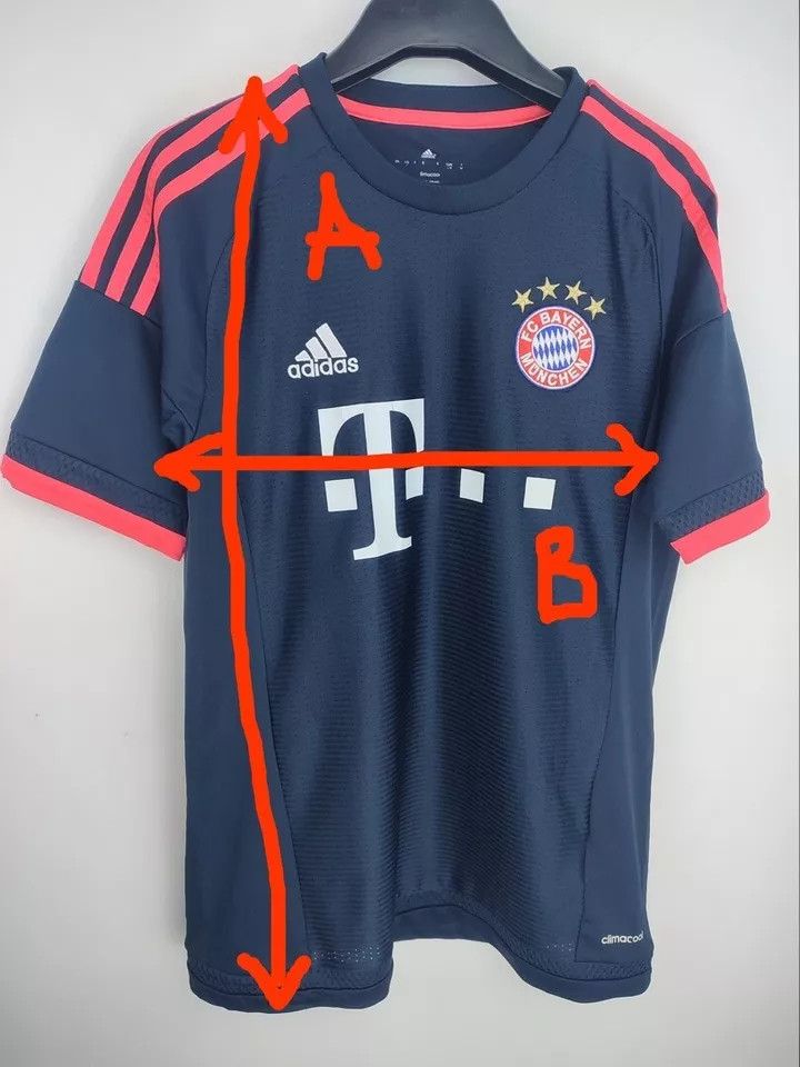 Adidas 2015/16 FC Bayern Munich Munchen third FOOTBALL Kit SHIRT Size US S / EU 44-46 / 1 - 6 Thumbnail