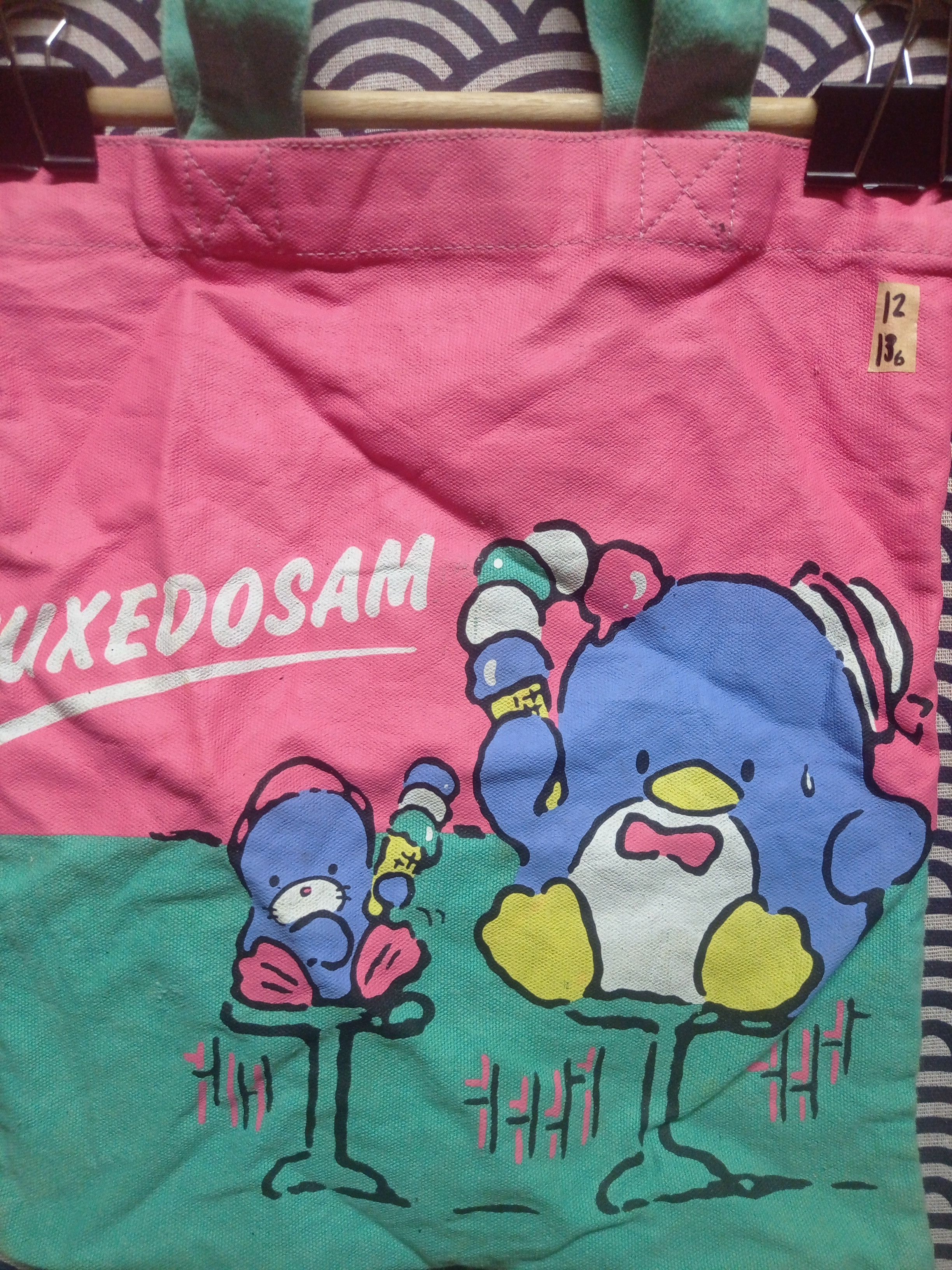 Japanese Brand Vintage sanrio tuxedosam cute penguin tote bag #BG2 Size ONE SIZE - 6 Thumbnail