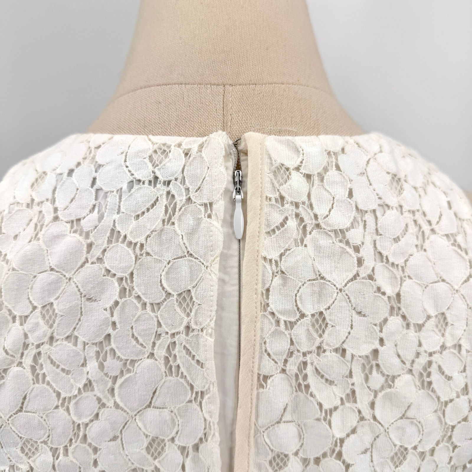 Derek Lam 10 Crosby Derek Lam 10 Crosby White Cotton Lace Fringe Mini Dress Size XS / US 0-2 / IT 36-38 - 7 Thumbnail
