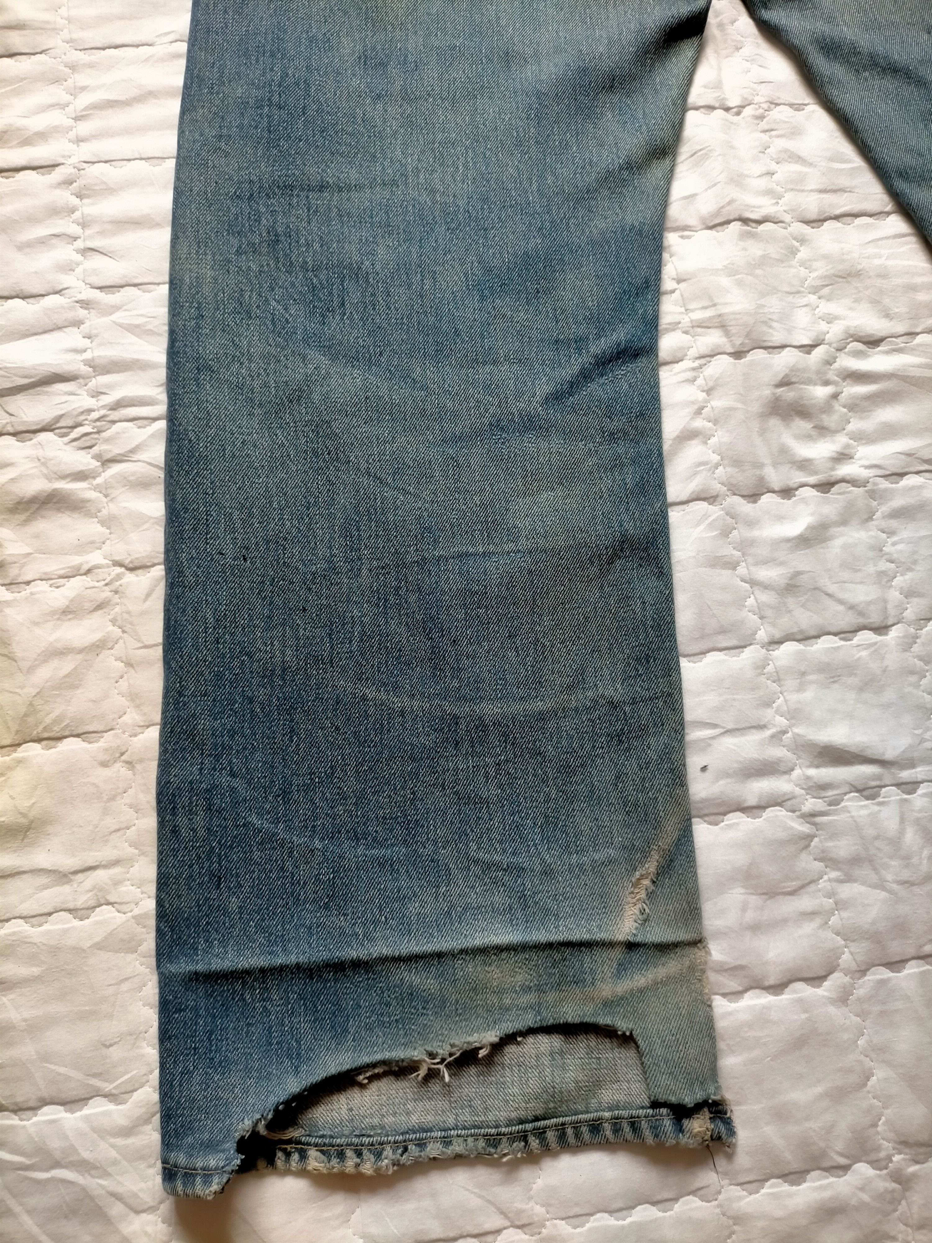RRL Ralph Lauren RRL Ralph Lauren Selvedge Distressed Blue Jeans Size US 34 / EU 50 - 15 Thumbnail