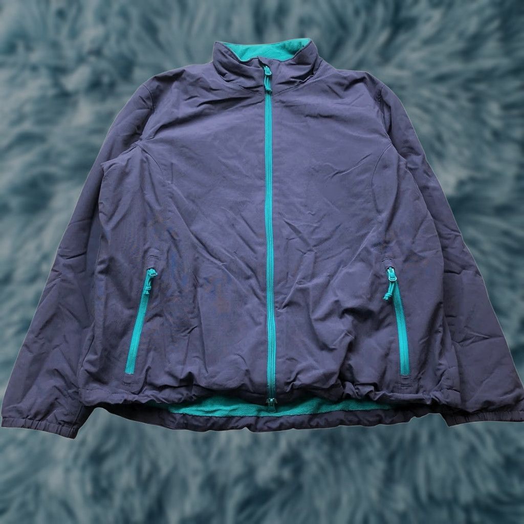 Vintage Duluth Trading Fleece Lined Softshell Jacket Women's XL Mock Neck Navy Green Size XL / US 12-14 / IT 48-50 - 1 Thumbnail