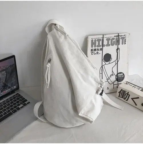 VIBE Fashion Canvas Backpack Bag Vintage Size ONE SIZE - 4 Thumbnail