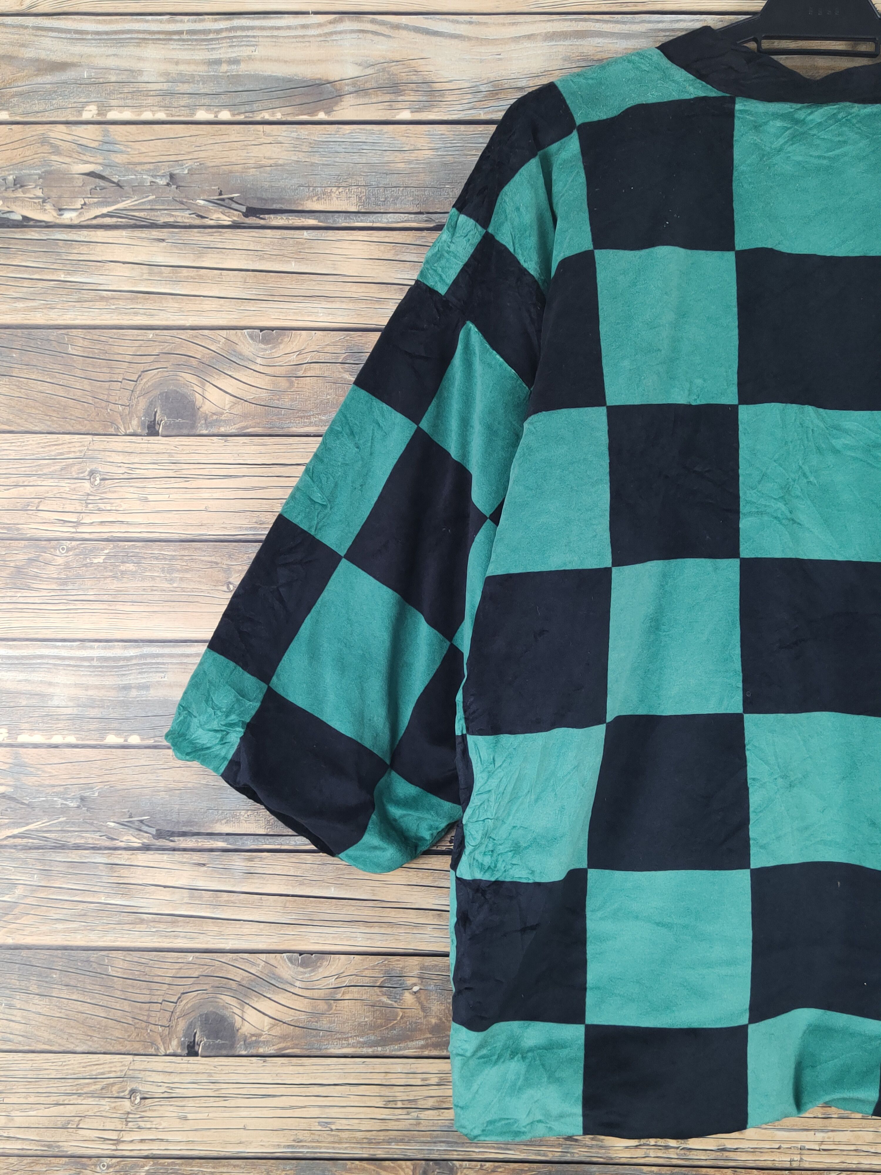 Japanese Brand × Vintage Japanese Brand Green Black Kimono Cardigan Size US M / EU 48-50 / 2 - 8 Thumbnail