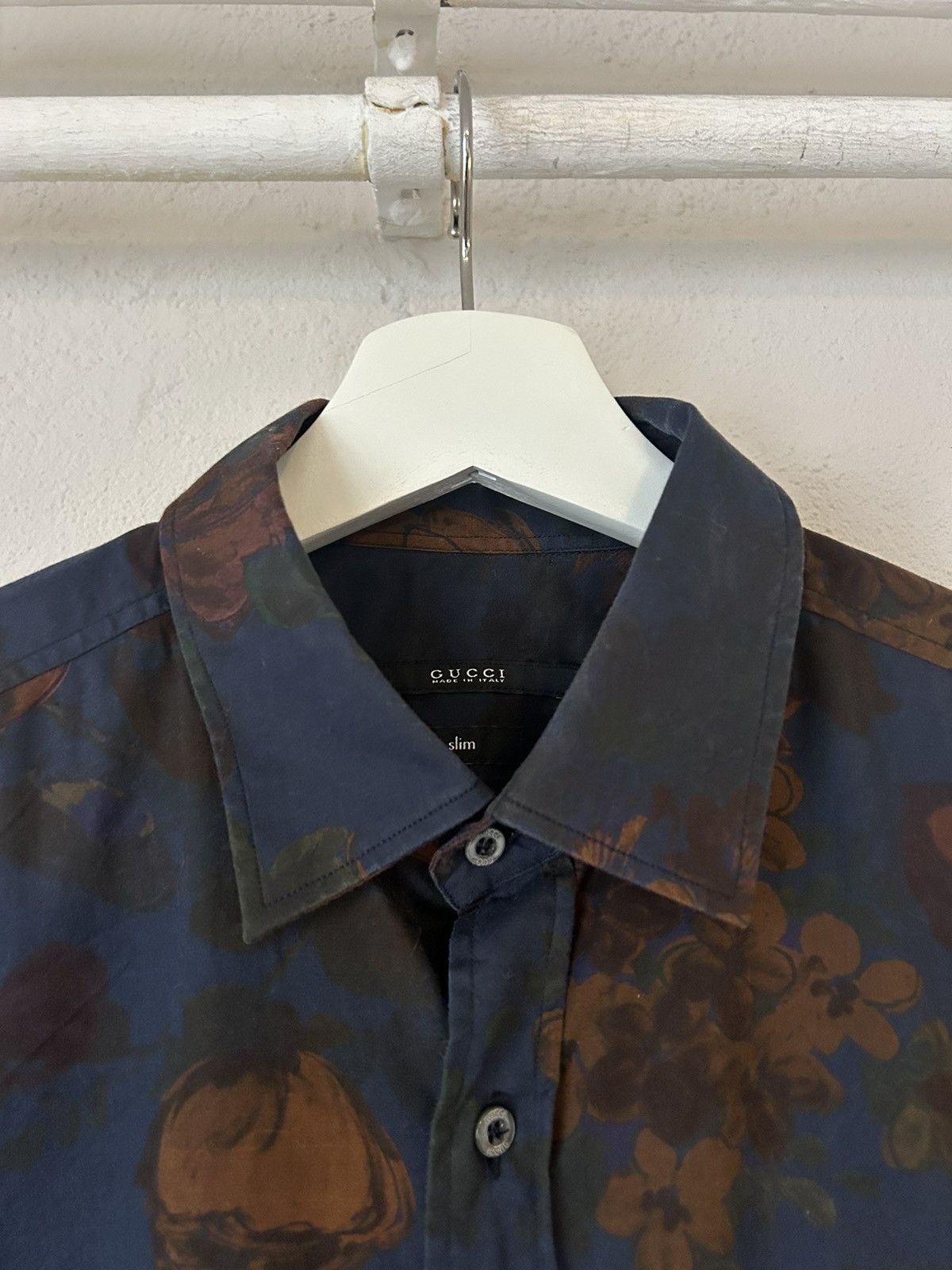 Gucci Gucci Slim Fit Floral Shirt Size US M / EU 48-50 / 2 - 2 Thumbnail