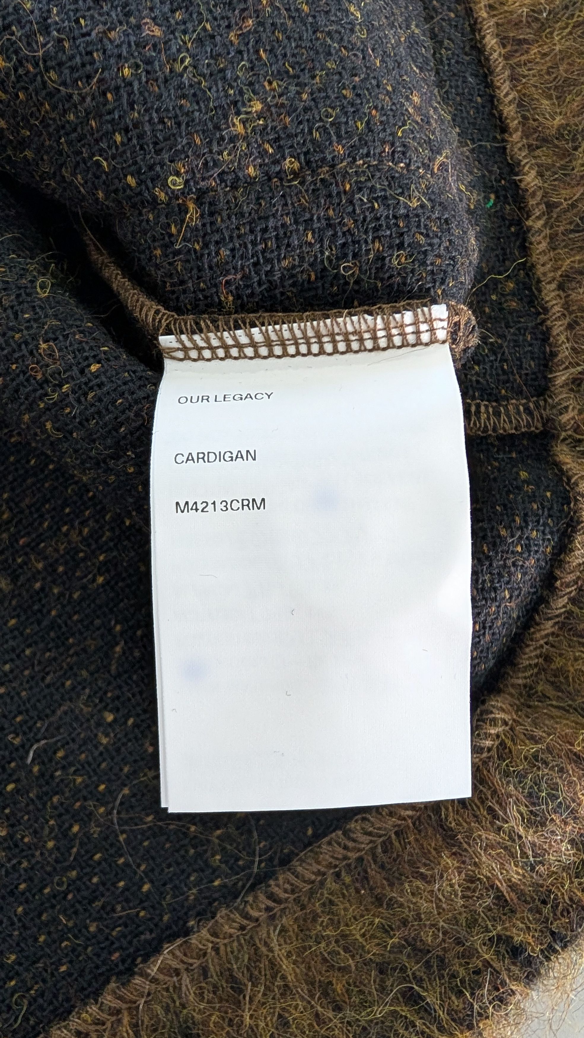 Our Legacy OUR LEGACY Mohair Cardigan Olive Melange Hairy Knit Size 50 Size US L / EU 52-54 / 3 - 11 Thumbnail