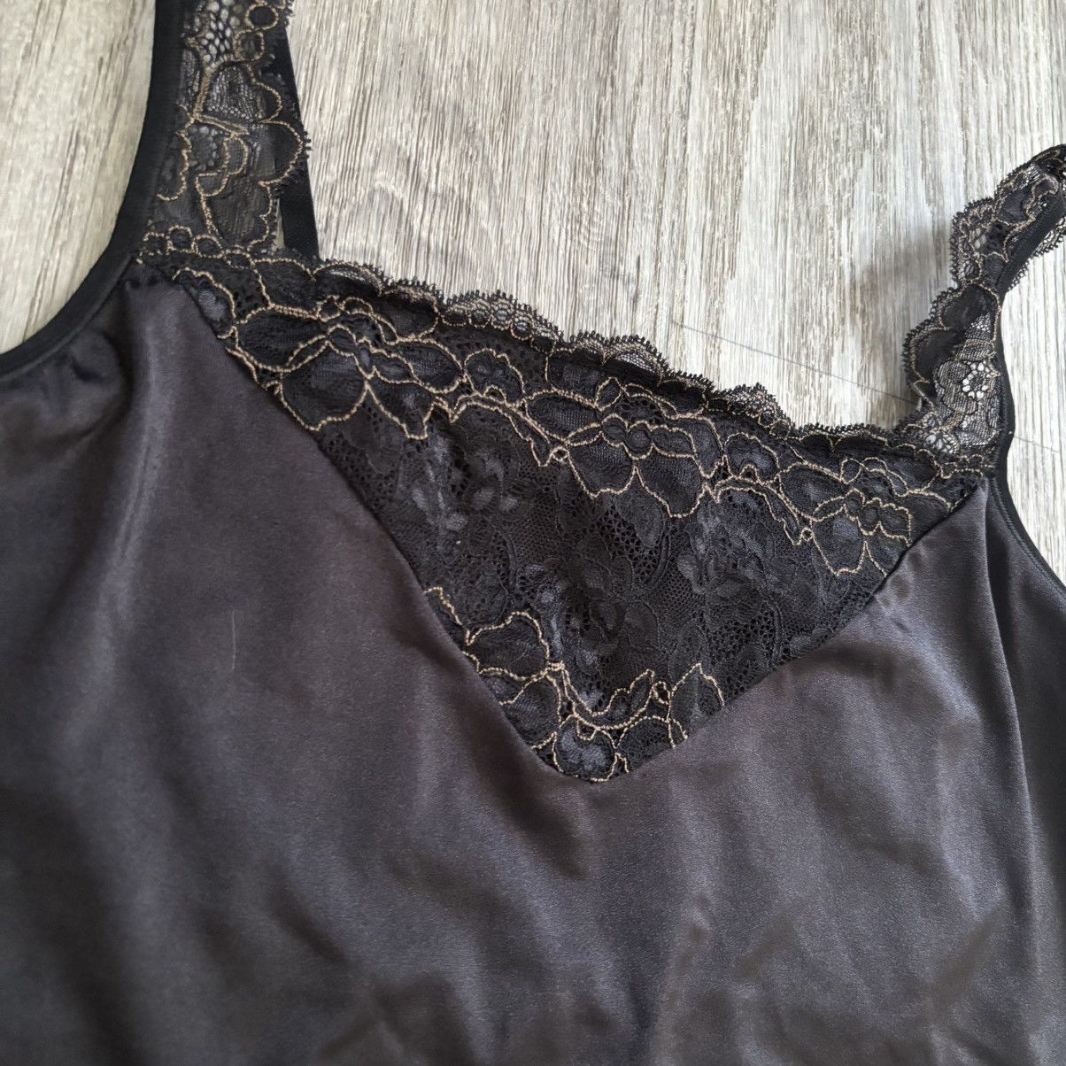 Other Vanity Fair Black Lace Trim Vintage Camisole Stretch XL Size XL / US 12-14 / IT 48-50 - 2 Thumbnail