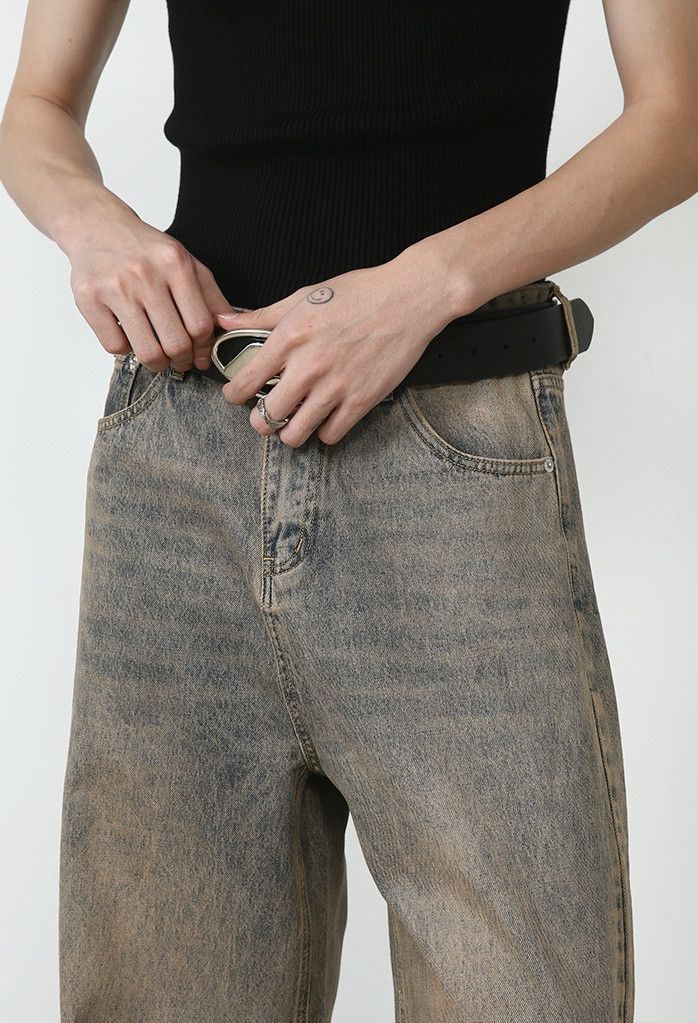Japanese Brand × Jean Vintage washed distressed oversize jeans Size US 32 / EU 48 - 5 Thumbnail