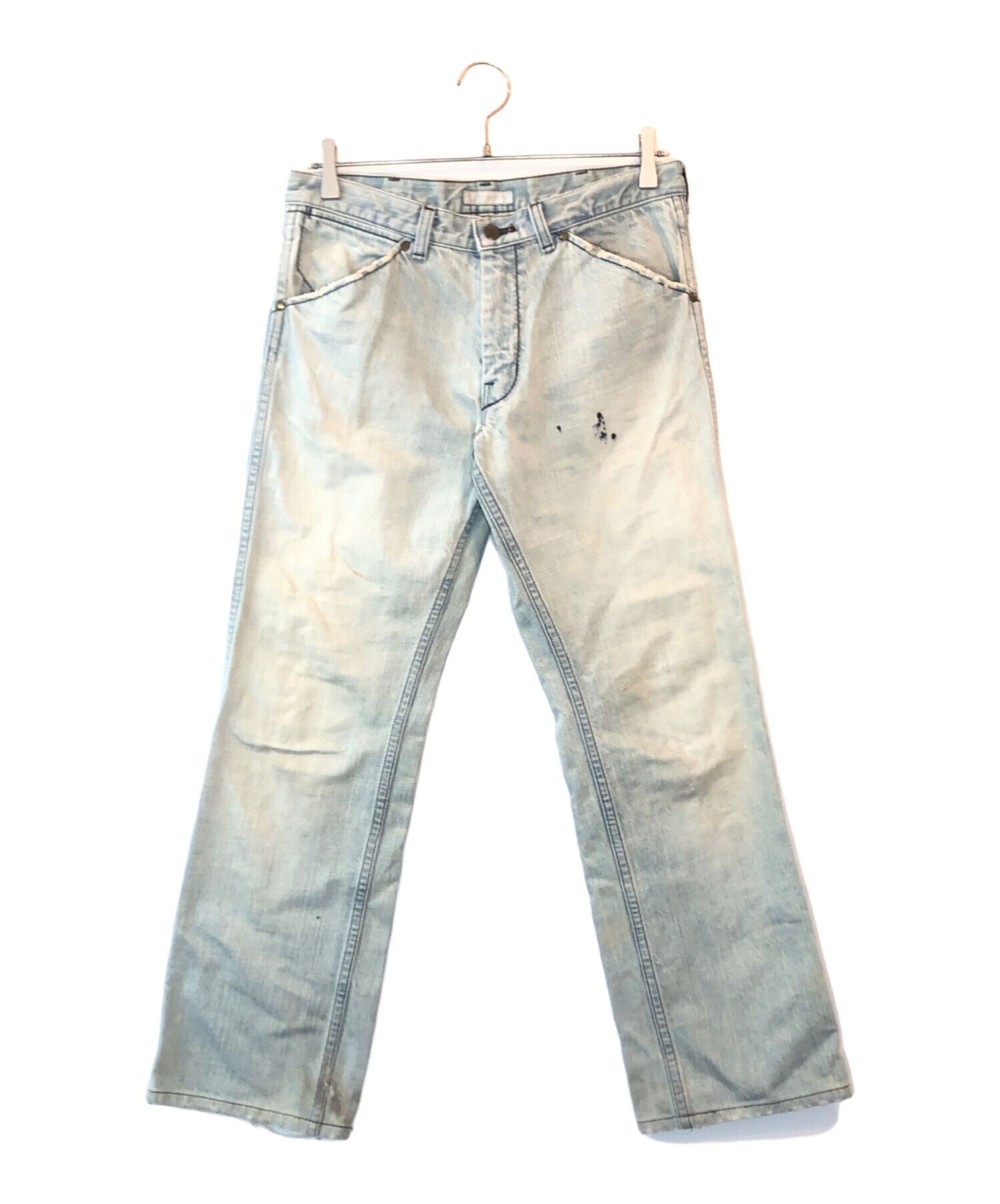 Number (N)ine NUMBER (N)INE Mud-finished Straight Denim Pants 3 x 30 Size US 31 - 1 Thumbnail