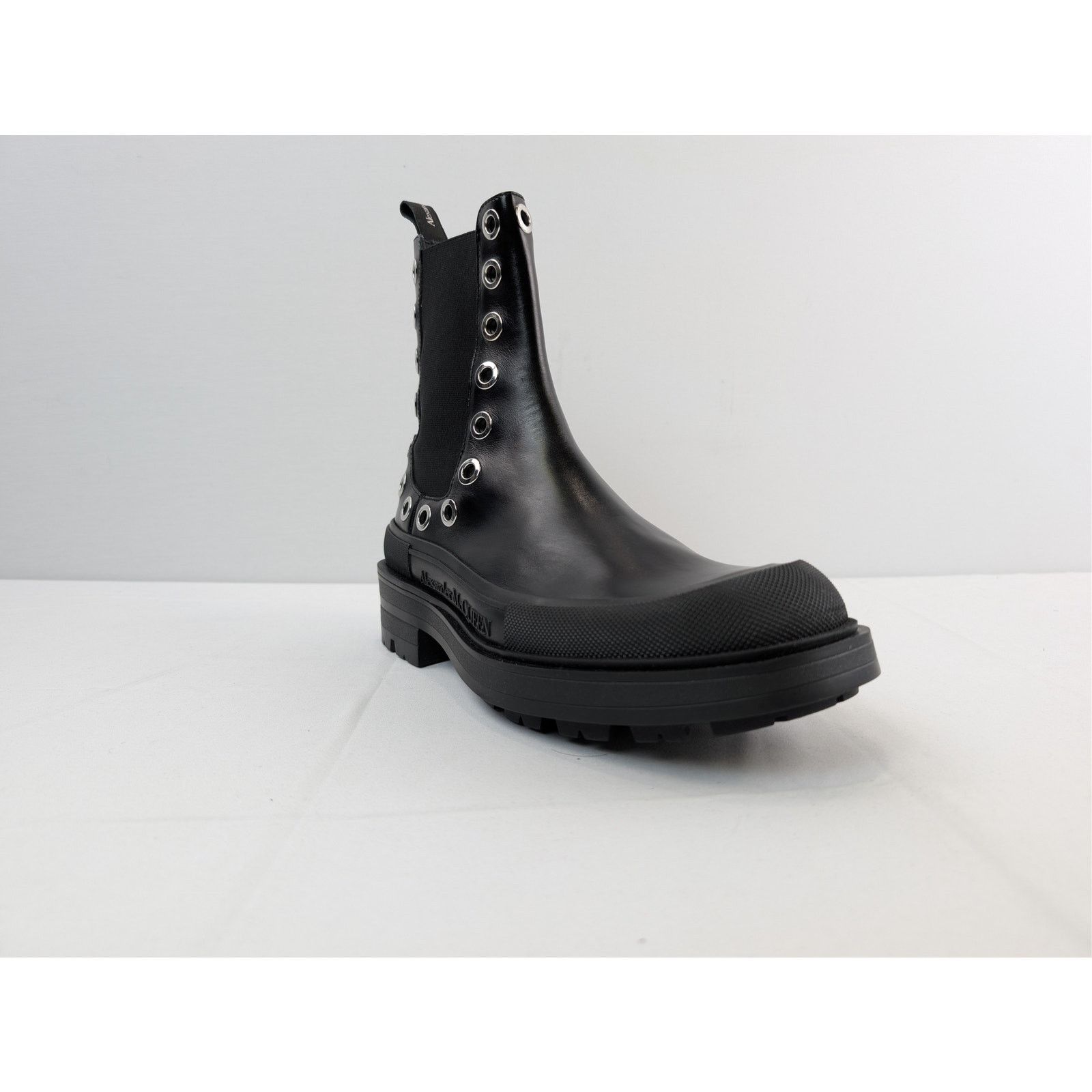 Alexander McQueen o1rshd1 Hardware Shoe Chelsea Boots in Black/Silver Size US 11 / EU 44 - 3 Thumbnail