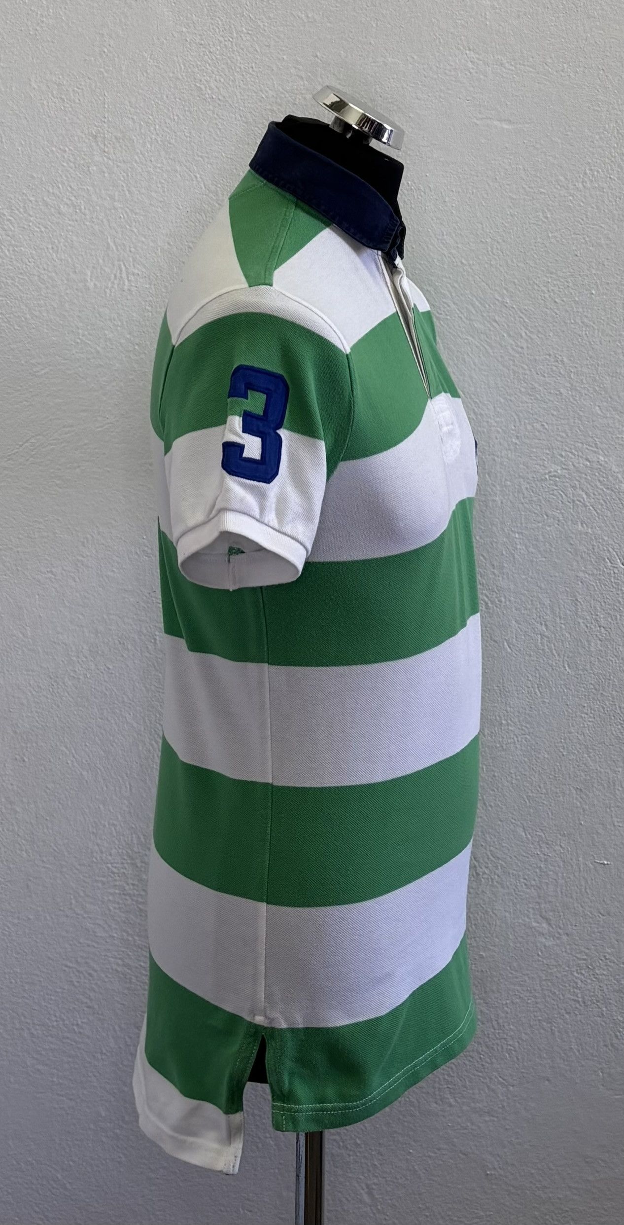Polo Ralph Lauren Polo Ralph Lauren 3 Big Pony White Green Stripes Size US S / EU 44-46 / 1 - 4 Thumbnail
